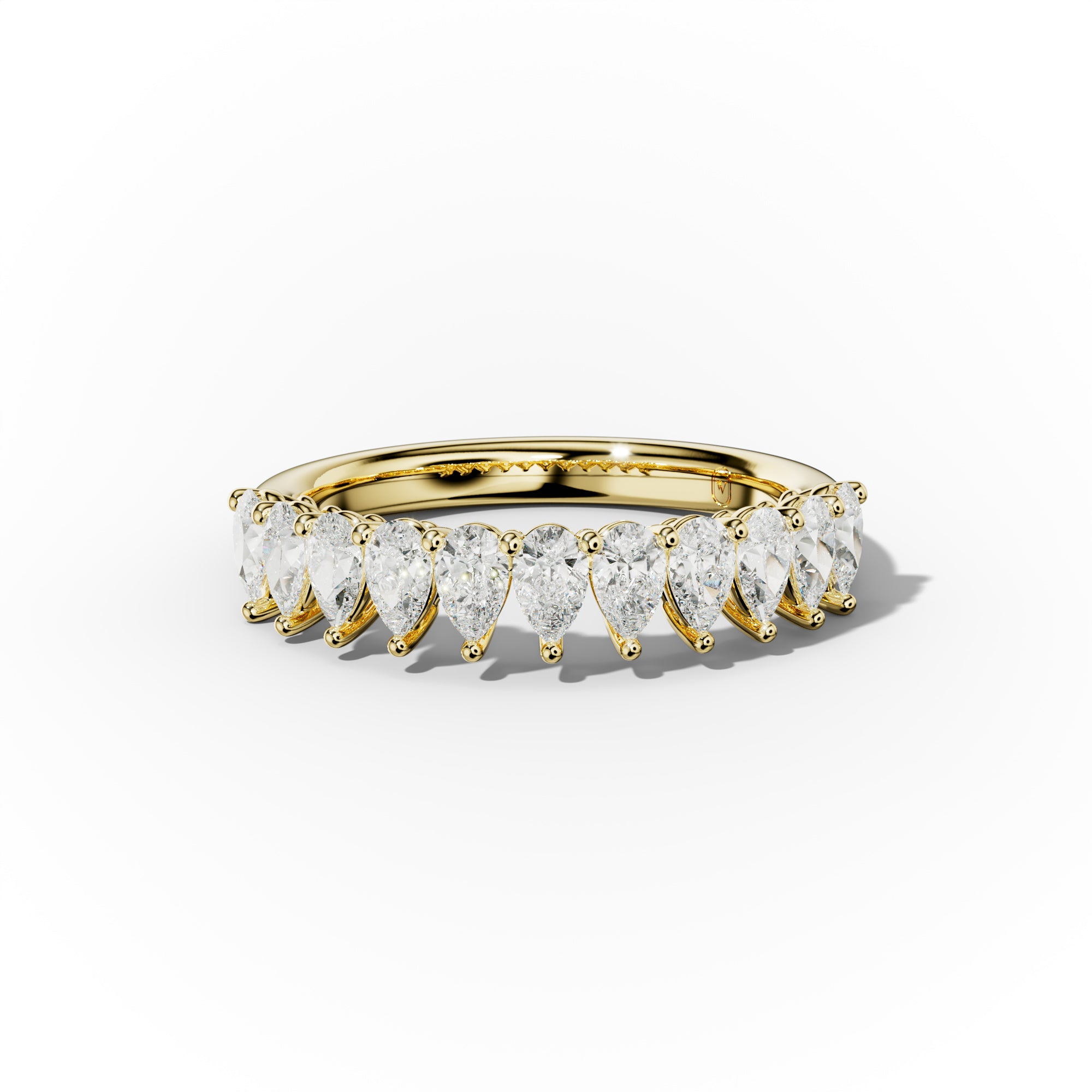 1.0 Carat Pear Diamond Anniversary Band