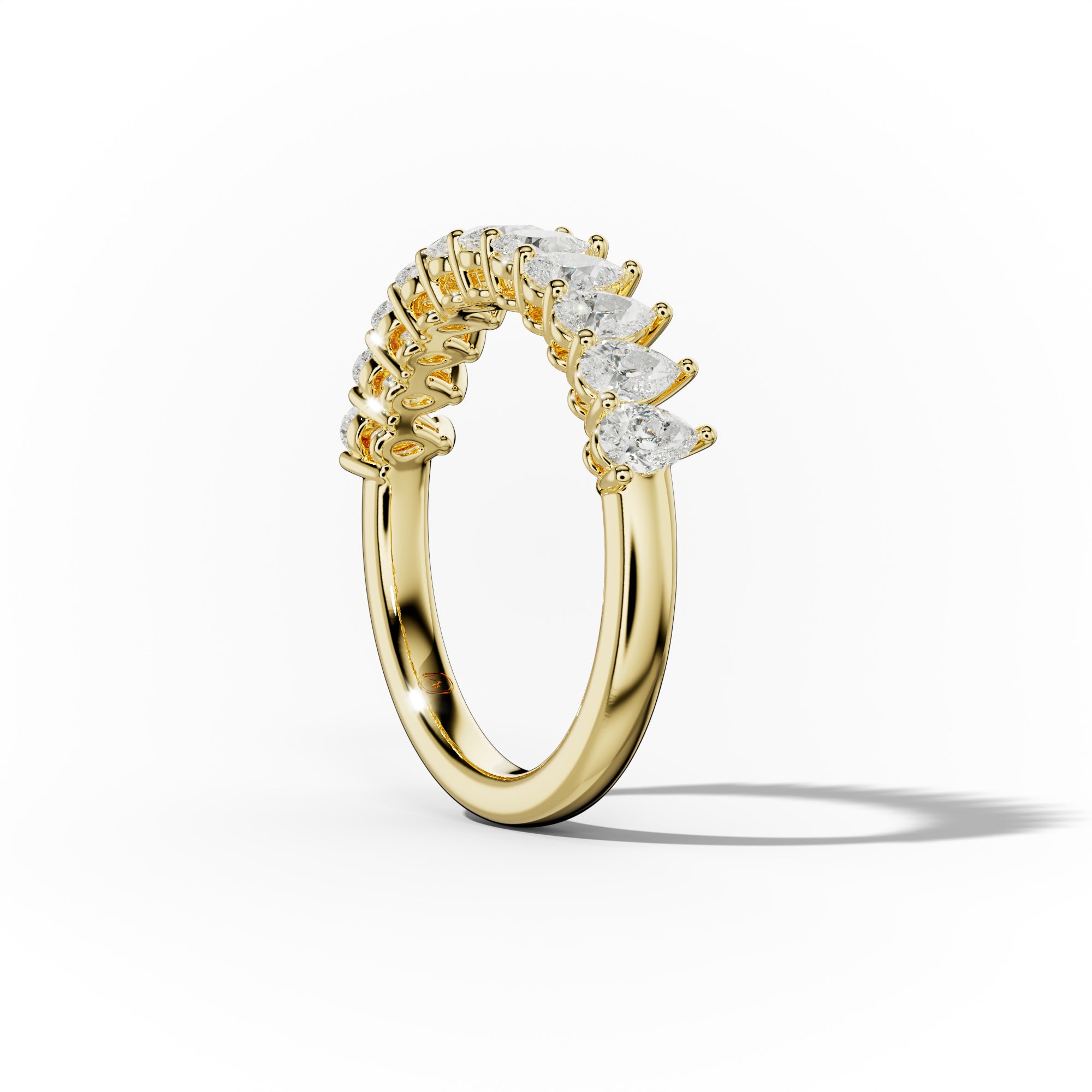 1.0 Carat Pear Diamond Anniversary Band
