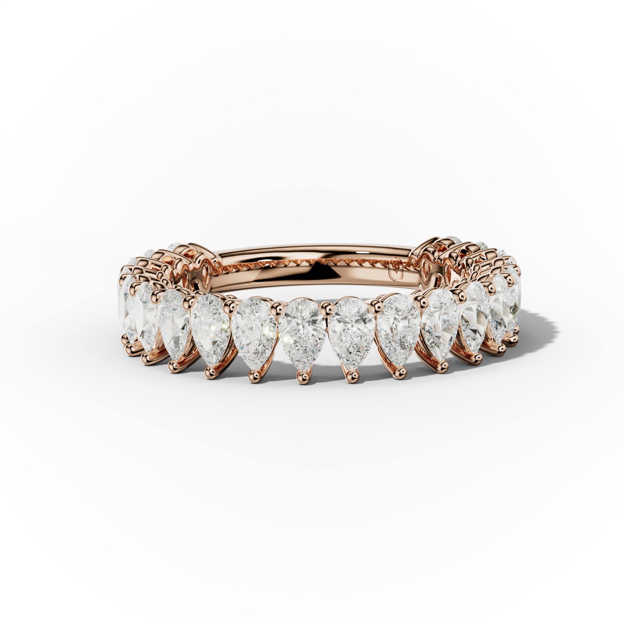 2.0 Carat Pear Shape Diamond Anniversary Band