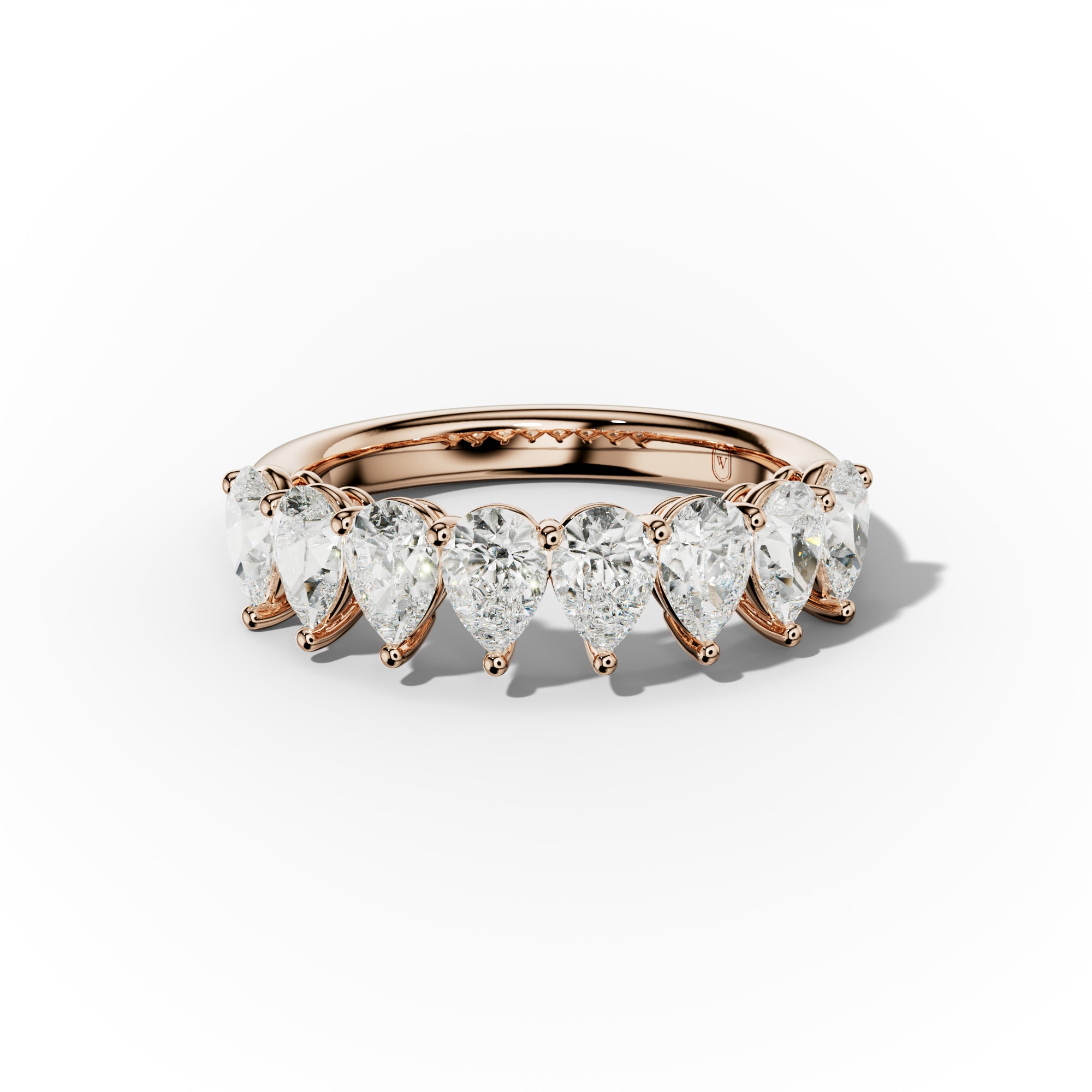 2.0 Carat Pear Diamond Anniversary Band