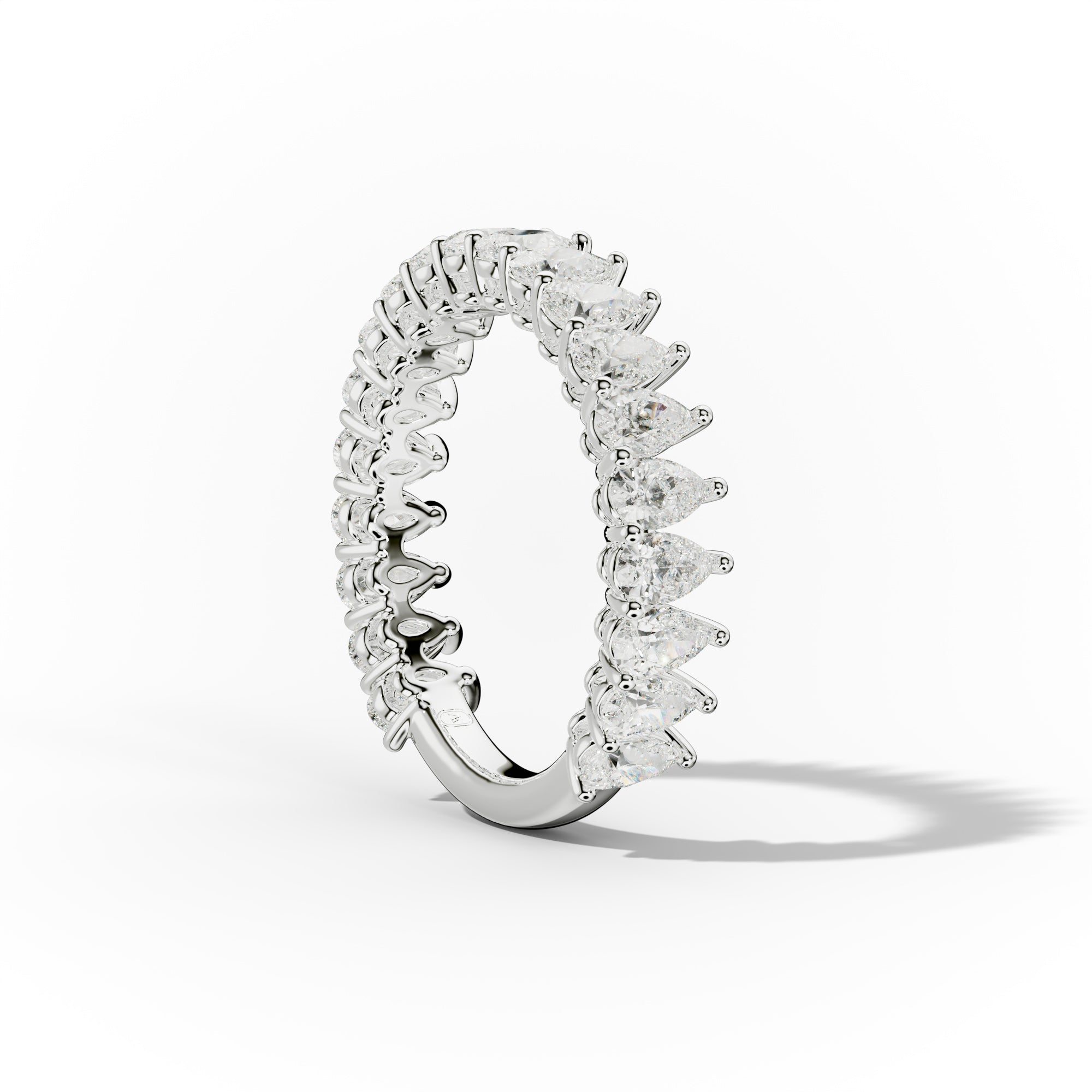 2.0 Carat Pear Shape Diamond Anniversary Band