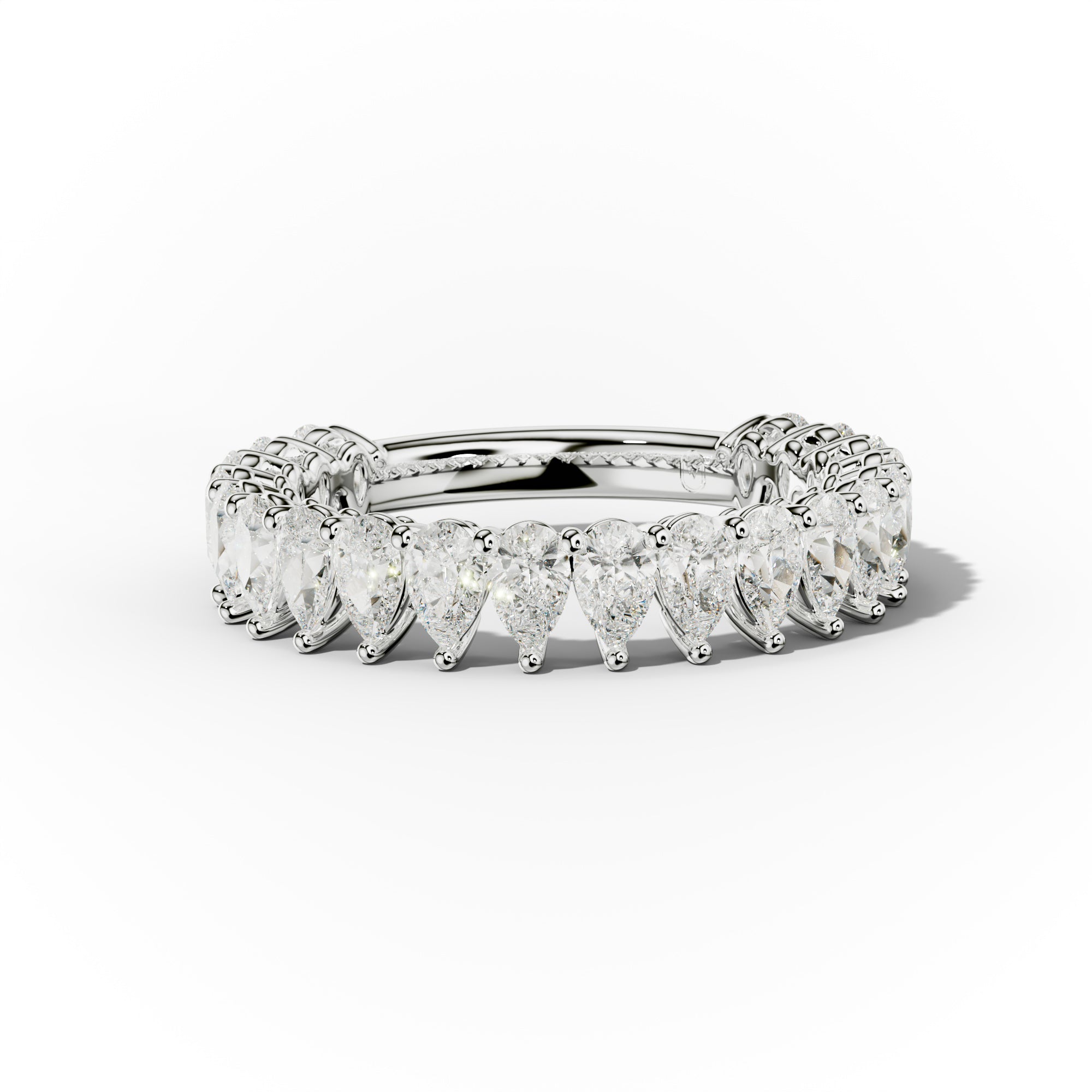 2.0 Carat Pear Shape Diamond Anniversary Band