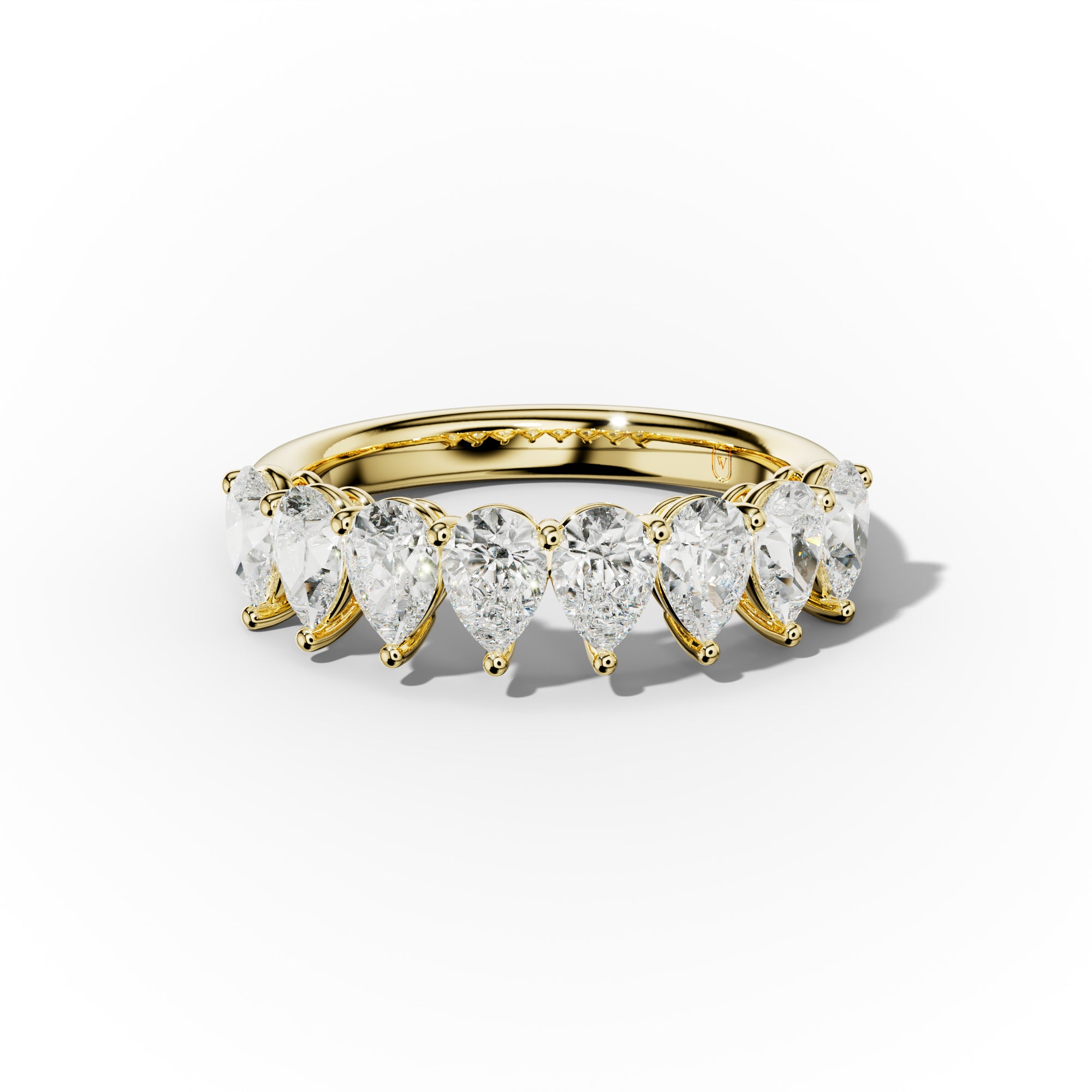 2.0 Carat Pear Diamond Anniversary Band