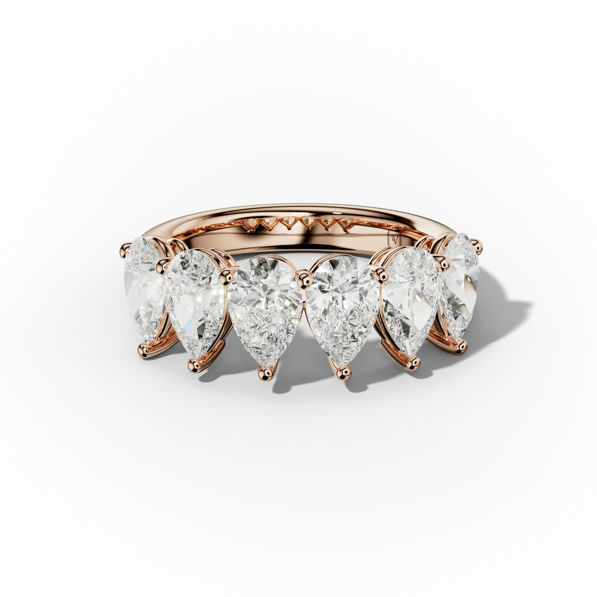 3.0 Carat Pear Shape Diamond Anniversary Band