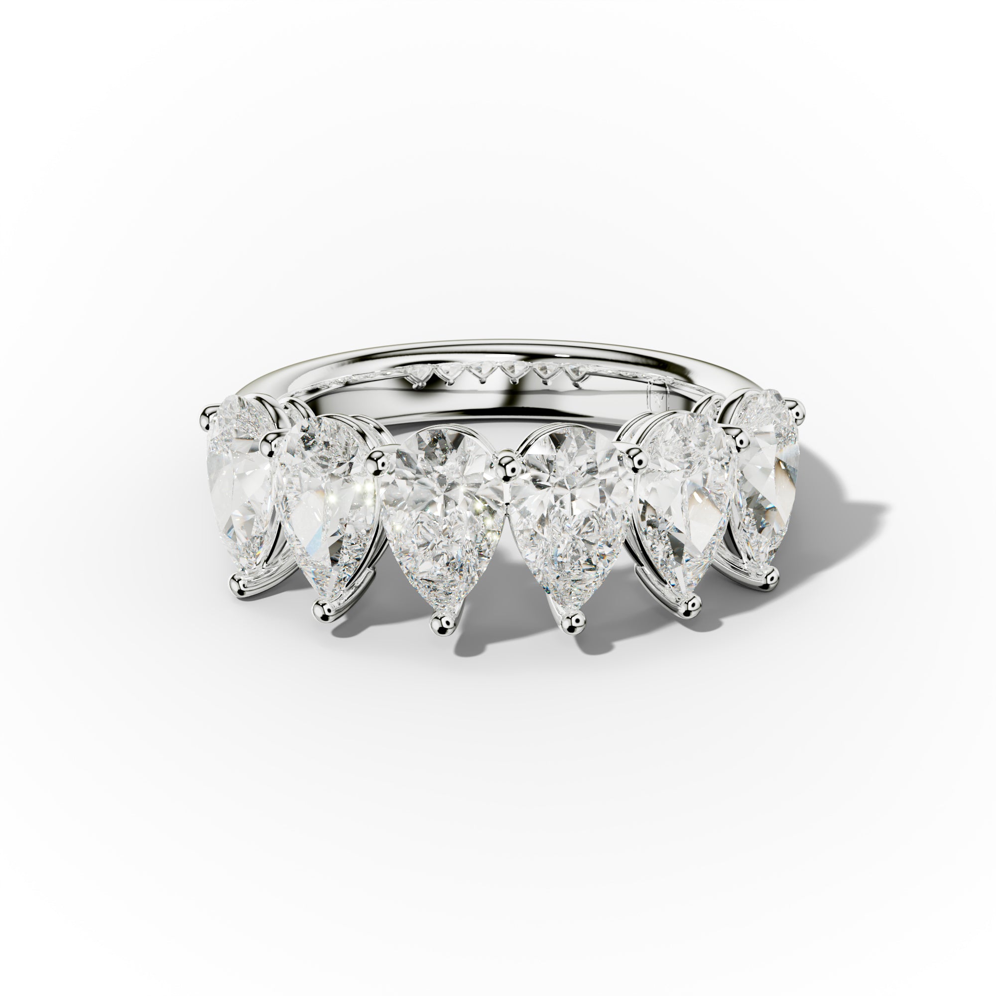 3.0 Carat Pear Shape Diamond Anniversary Band