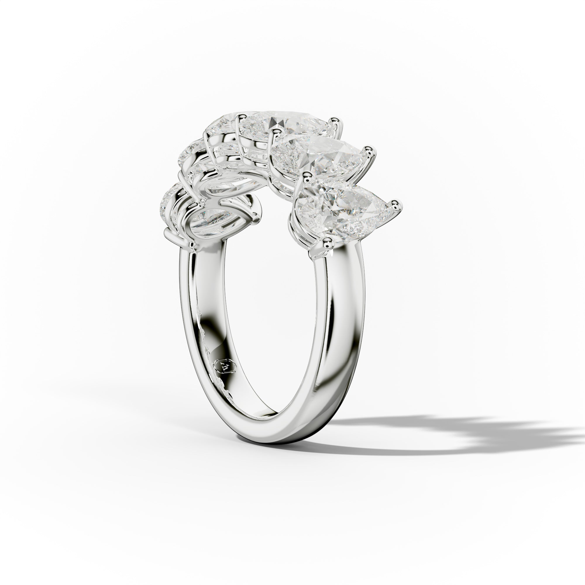 3.0 Carat Pear Shape Diamond Anniversary Band