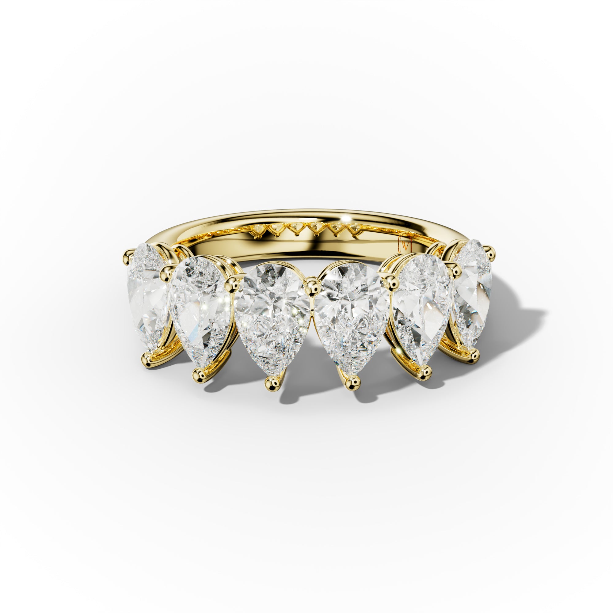 3.0 Carat Pear Shape Diamond Anniversary Band