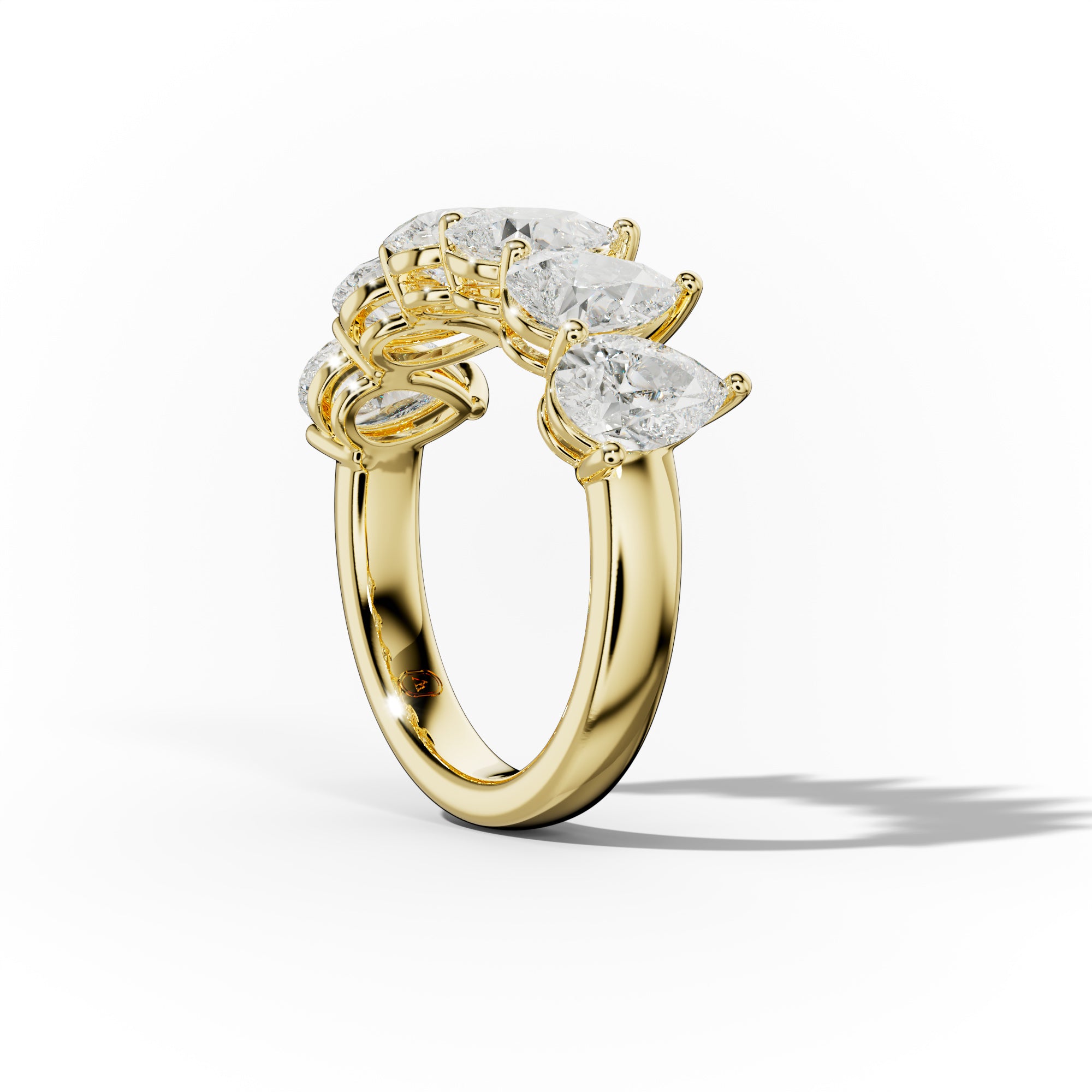 3.0 Carat Pear Shape Diamond Anniversary Band