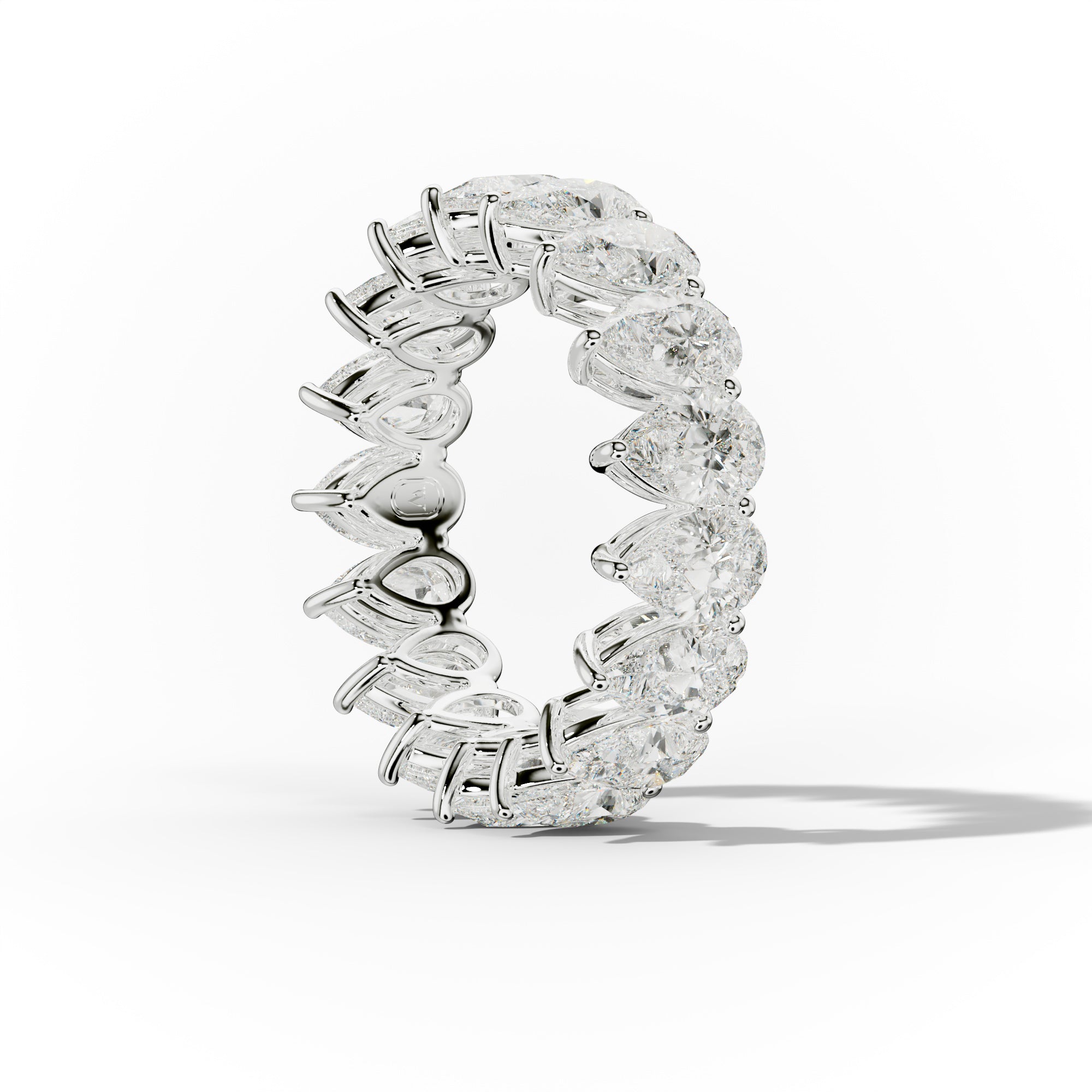 6.0 Carat Pear Shape Diamond Eternity Band Shared Prong