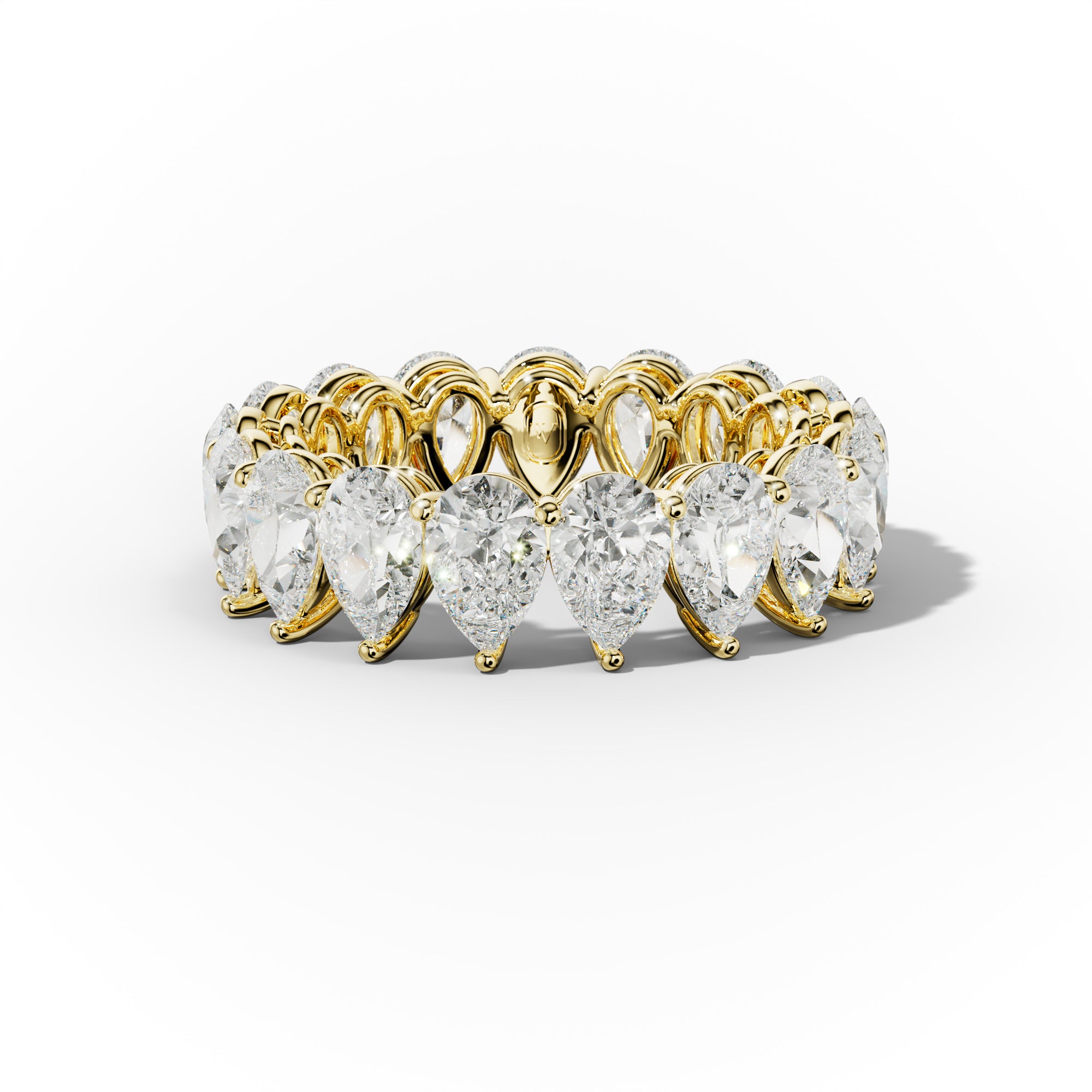 6.0 Carat Pear Shape Diamond Eternity Band Shared Prong