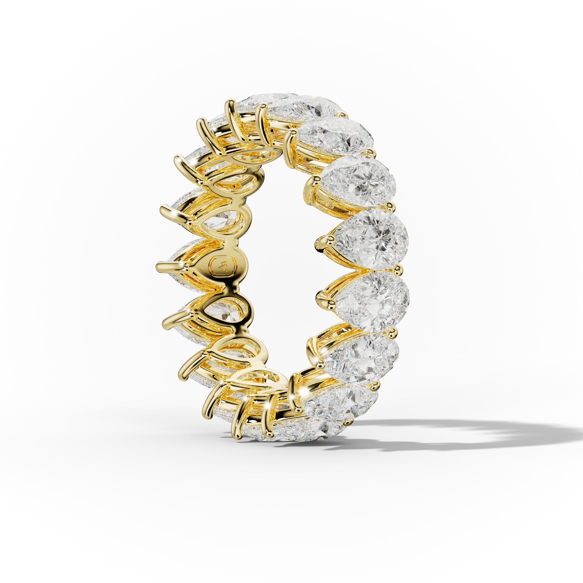 6.0 Carat Pear Shape Diamond Eternity Band Shared Prong