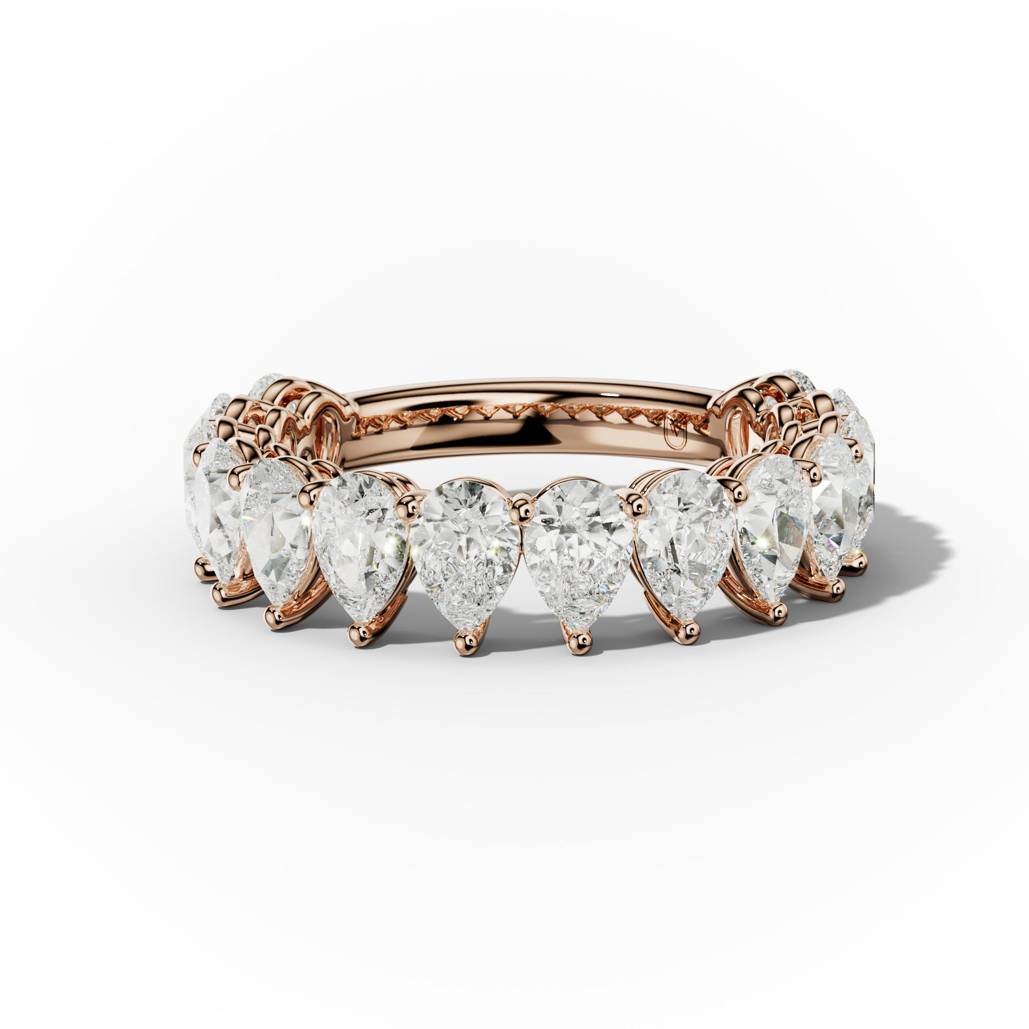 3.0 Carat Pear Shape Diamond Anniversary Band