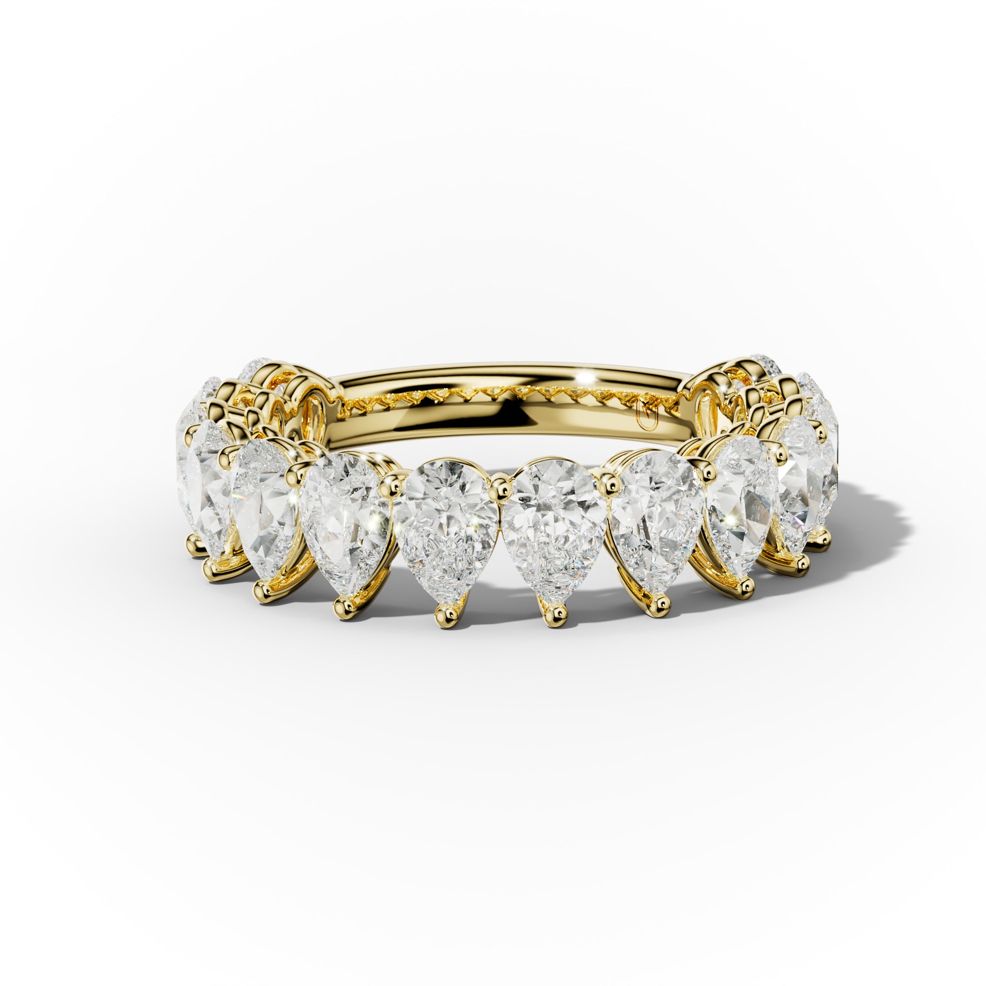 3.0 Carat Pear Shape Diamond Anniversary Band