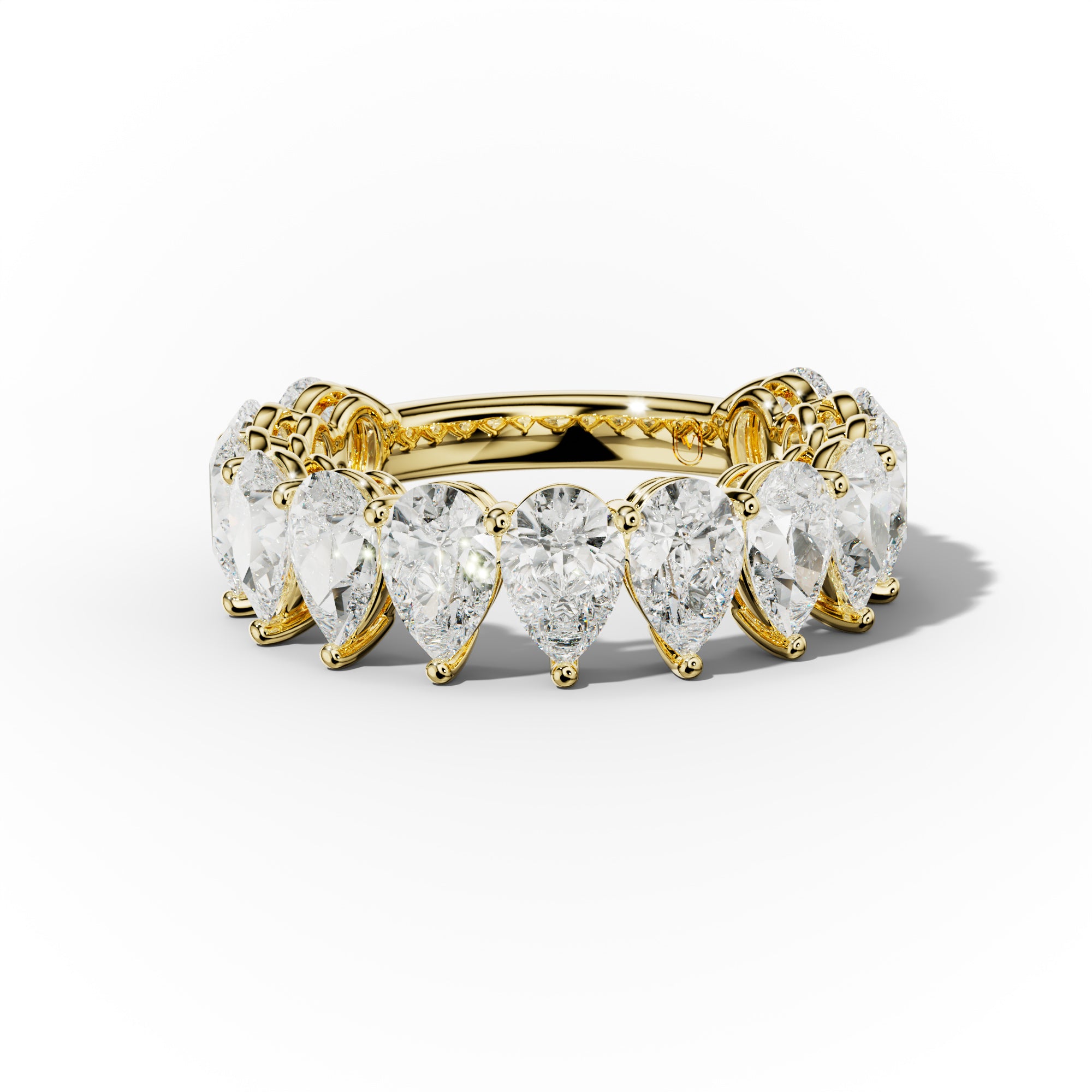 5.0 Carat Pear Shape Diamond Anniversary Band