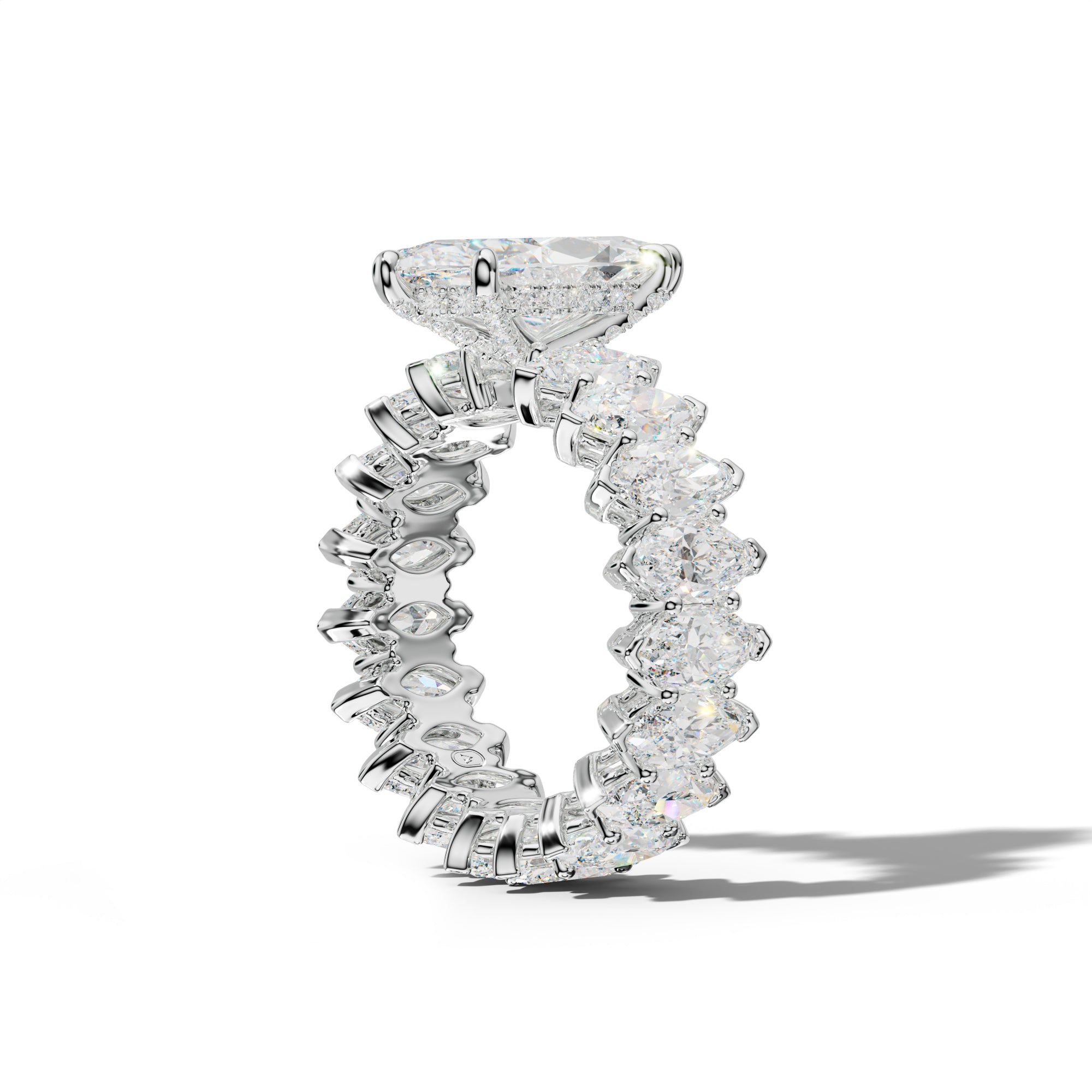Taylor Marquise Diamond Engagement Ring With Marquise Side Stones