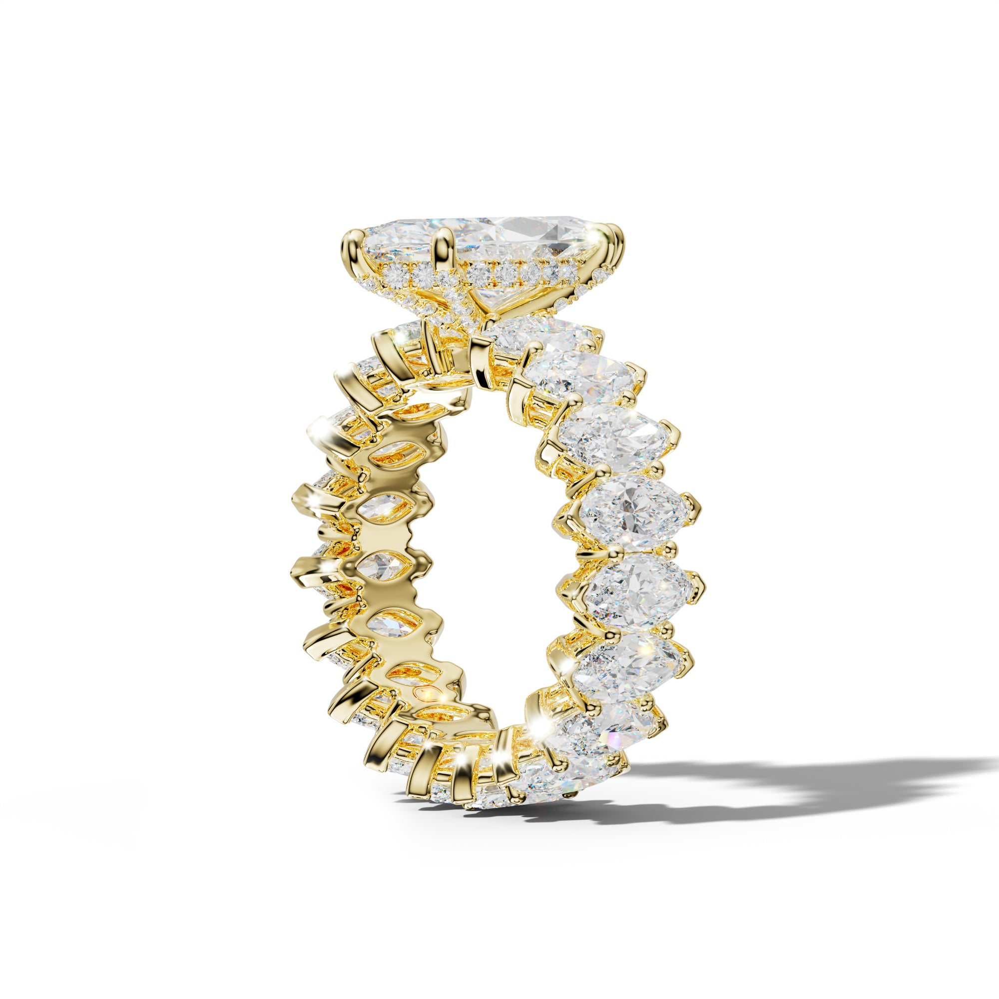 Taylor Marquise Diamond Engagement Ring With Marquise Side Stones