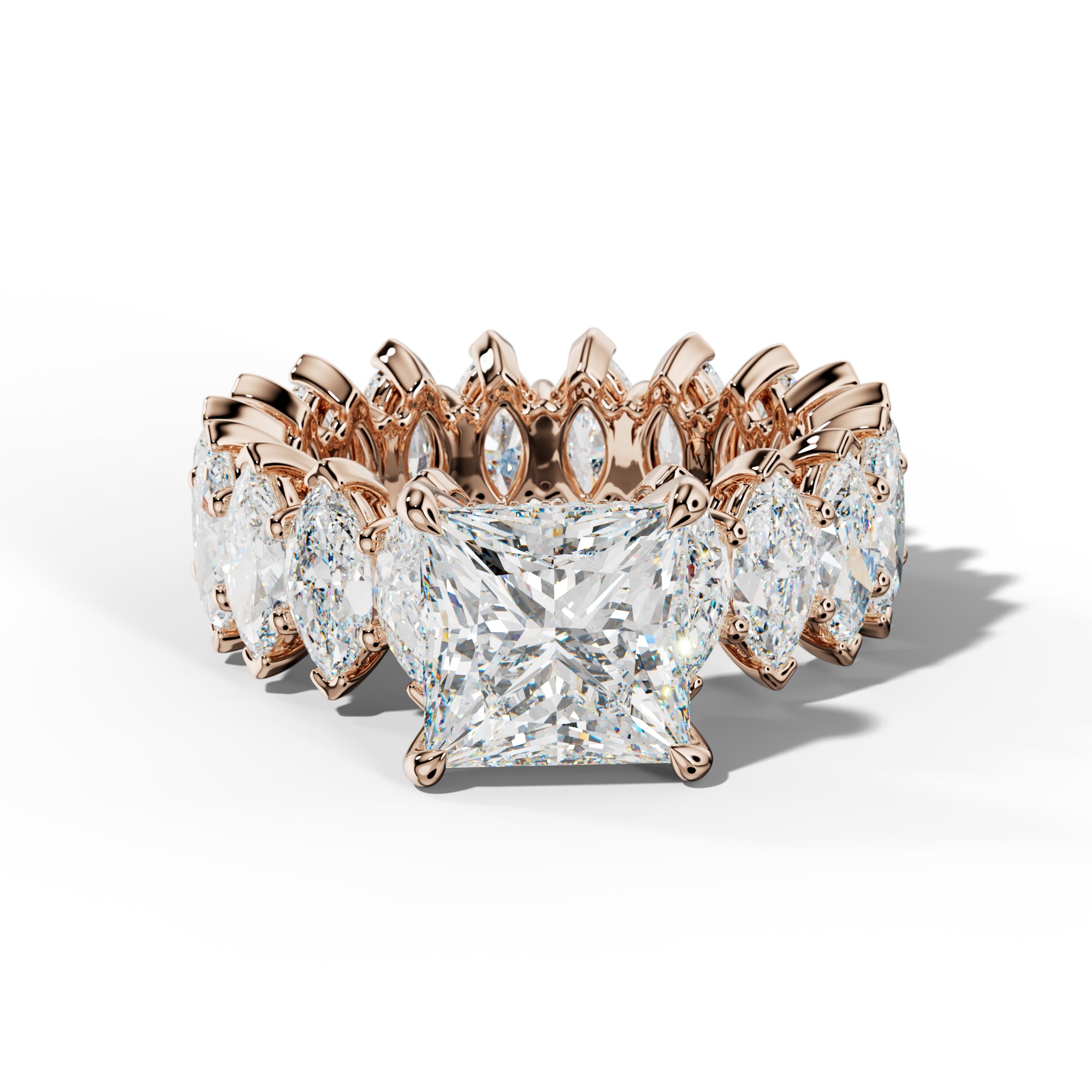 Taylor Princess Cut Engagement Ring With Marquise Side Stones