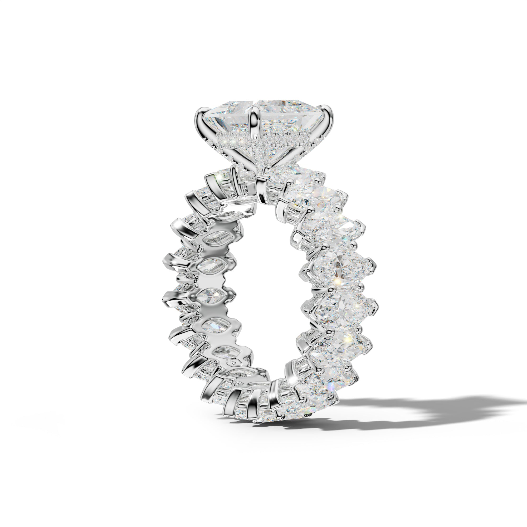 Taylor Princess Cut Engagement Ring With Marquise Side Stones