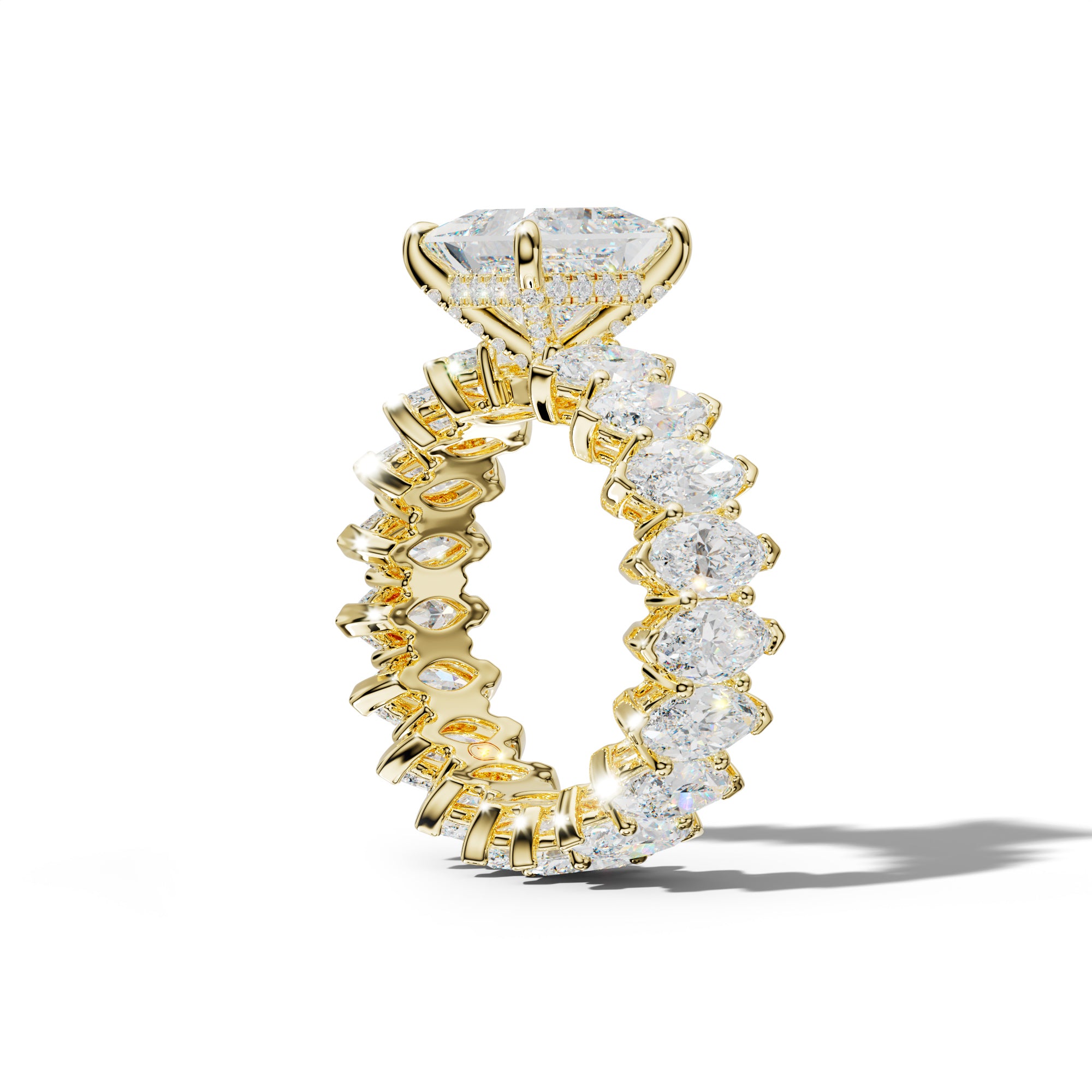 Taylor Princess Cut Engagement Ring With Marquise Side Stones