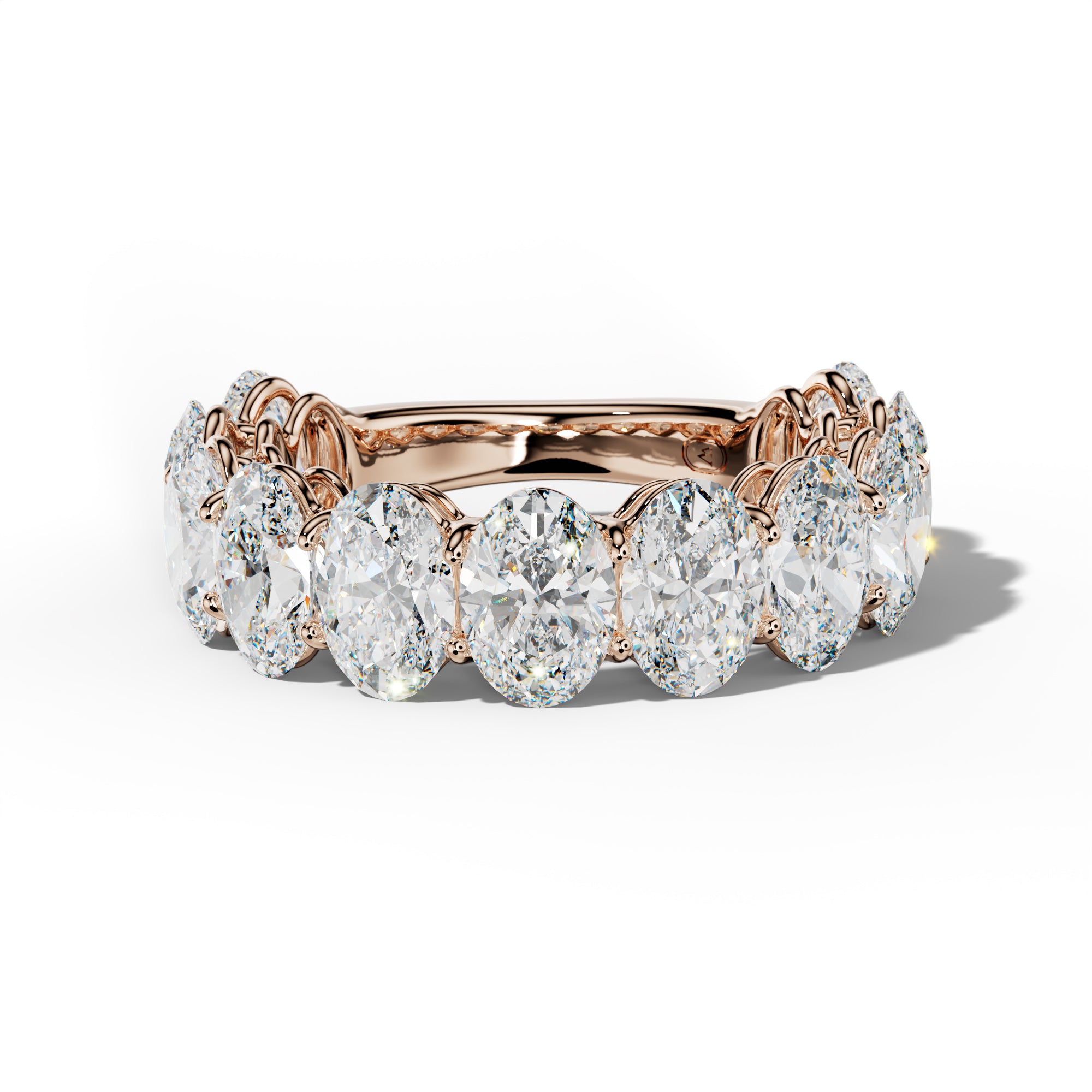 7.0 Carat Oval Diamond 3/4 Anniversary Band