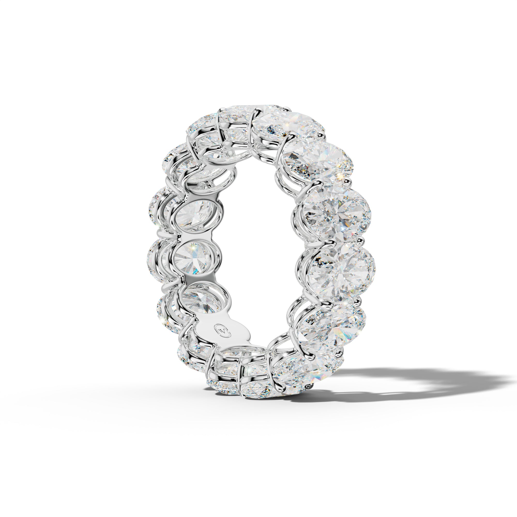 8.0 Carat Oval Diamond Eternity Band Shared Prong