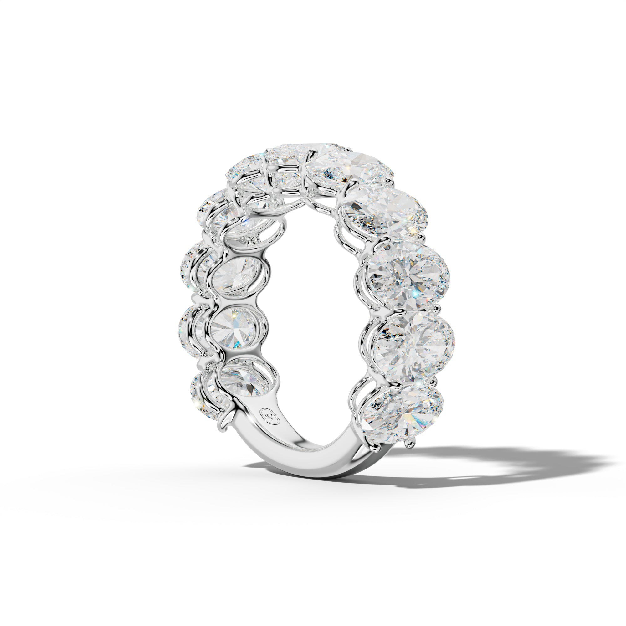 7.0 Carat Oval Diamond 3/4 Anniversary Band