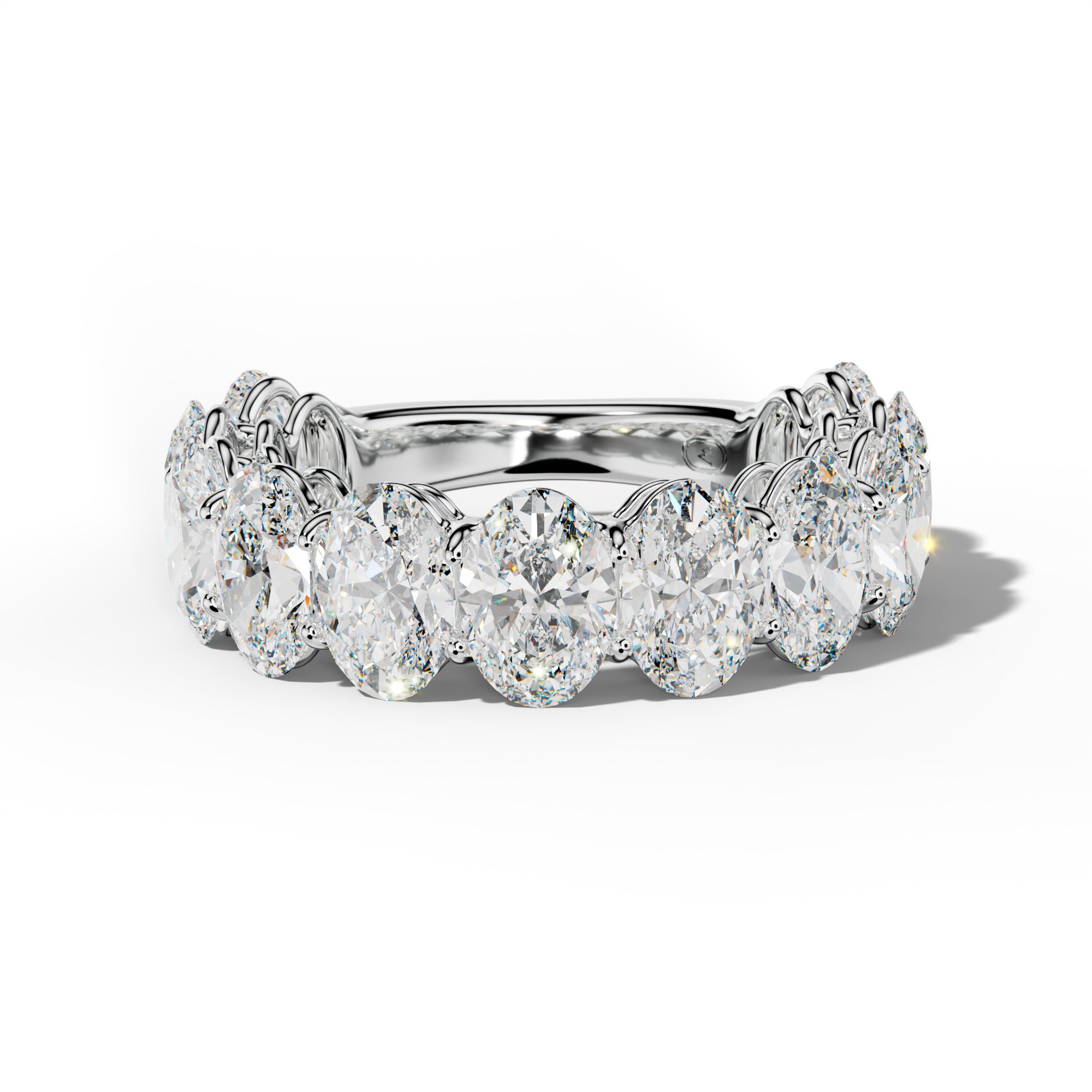 7.0 Carat Oval Diamond 3/4 Anniversary Band