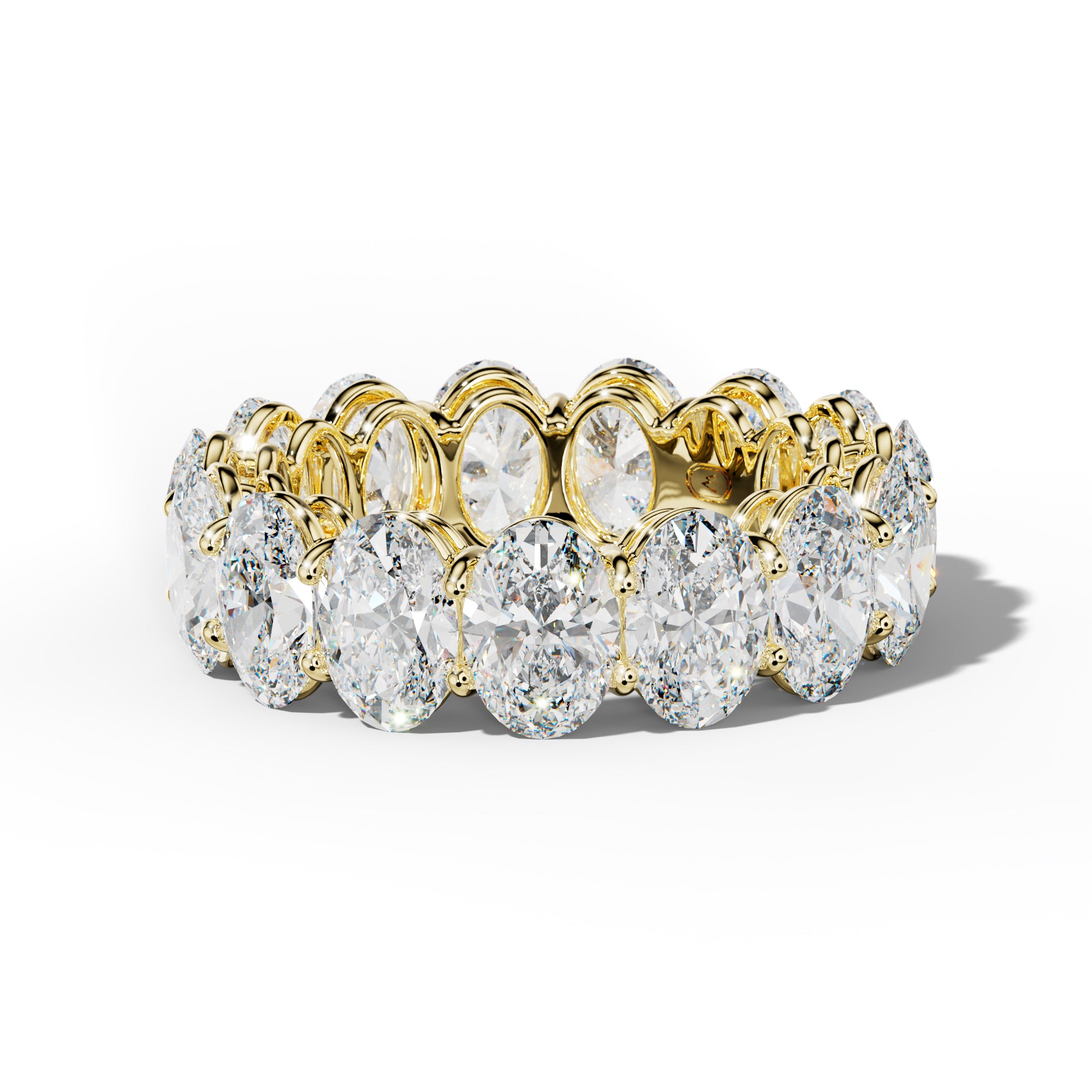8.0 Carat Oval Diamond Eternity Band Shared Prong