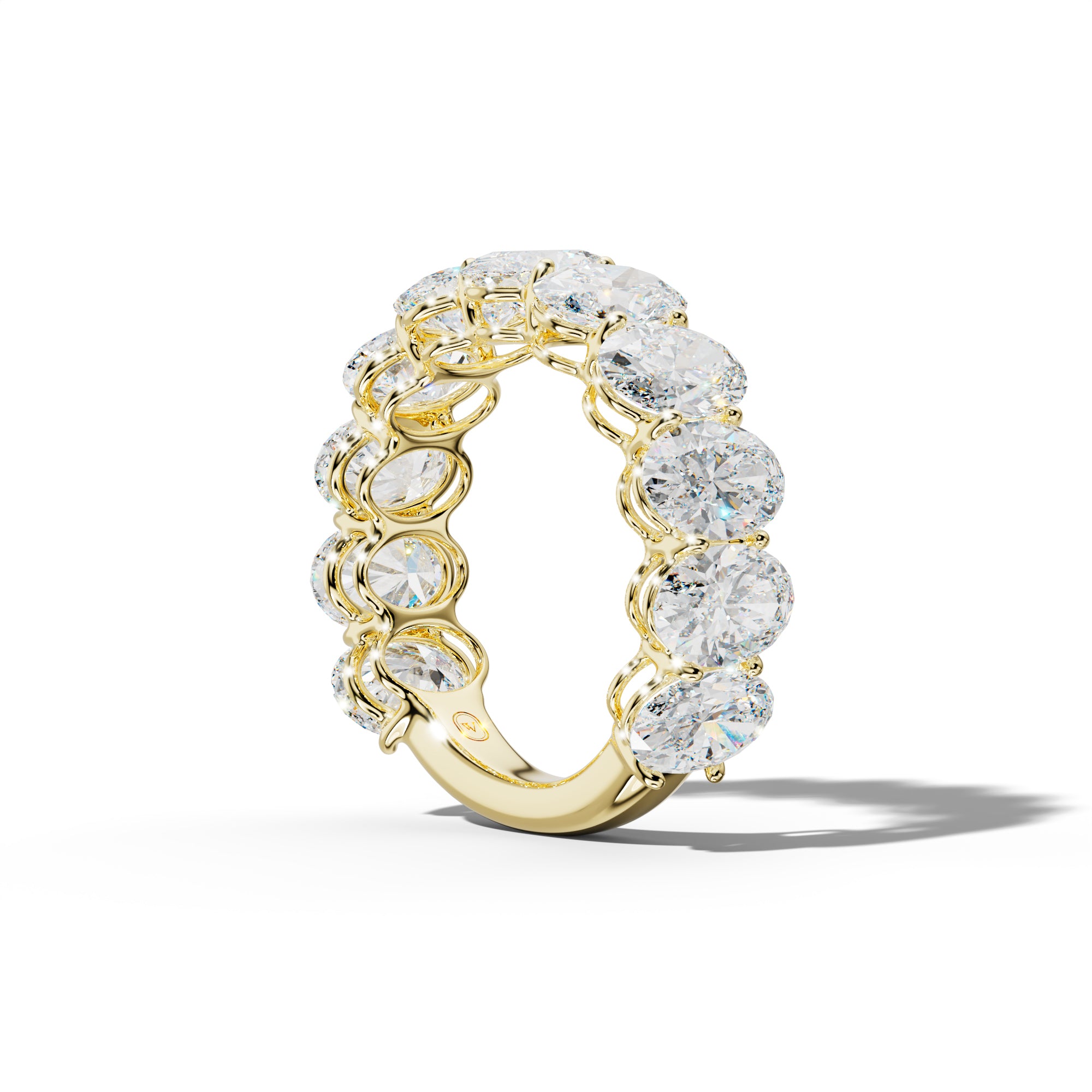 7.0 Carat Oval Diamond 3/4 Anniversary Band