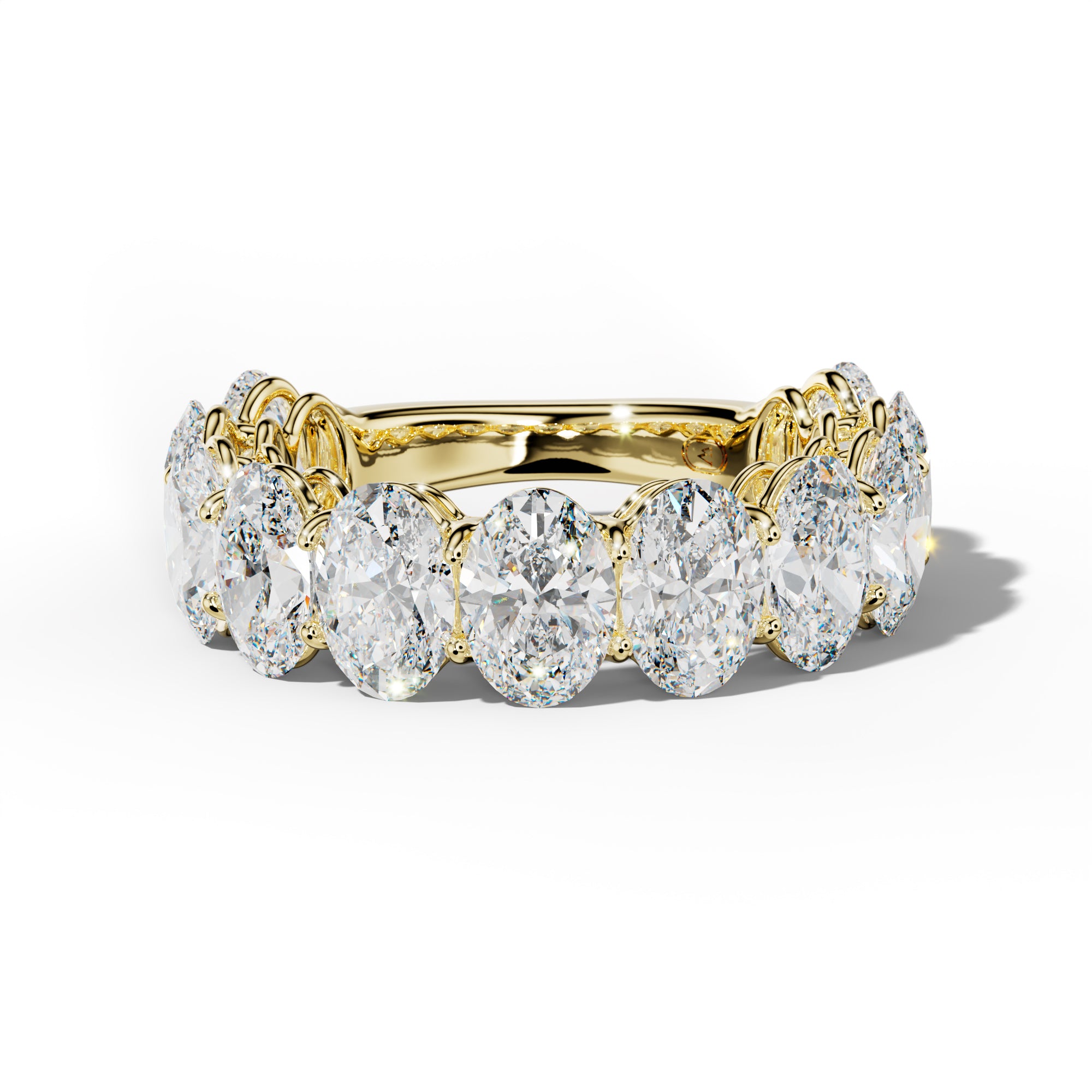 7.0 Carat Oval Diamond 3/4 Anniversary Band