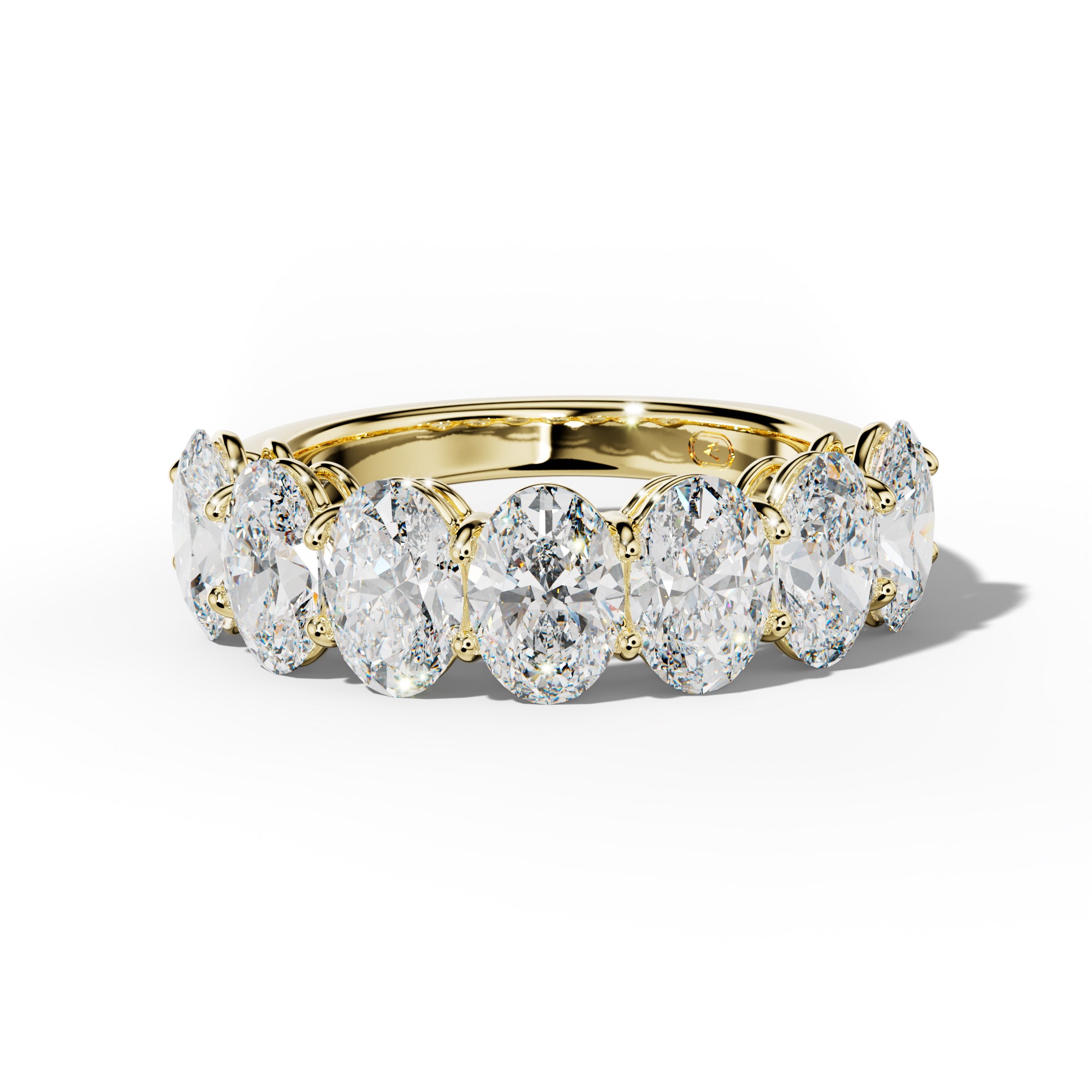 4.0 Carat Oval Diamond Half Anniversary Band