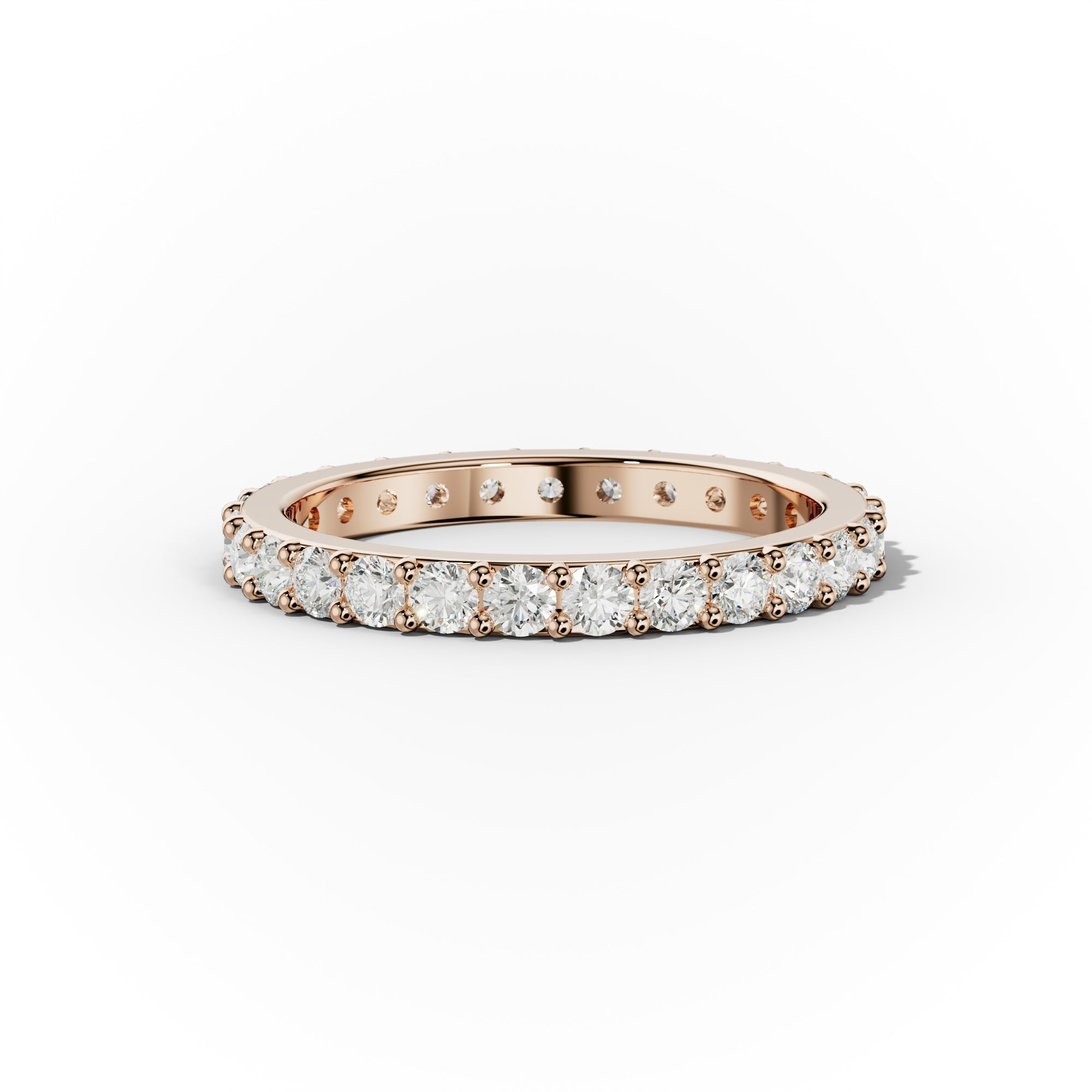 1 ct. Classic Round Diamond Eternity Band Shared Prong