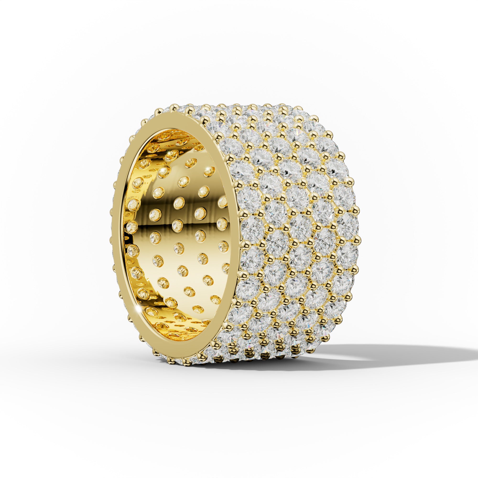 5 ct Round Diamond Eternity Band Five Row Design