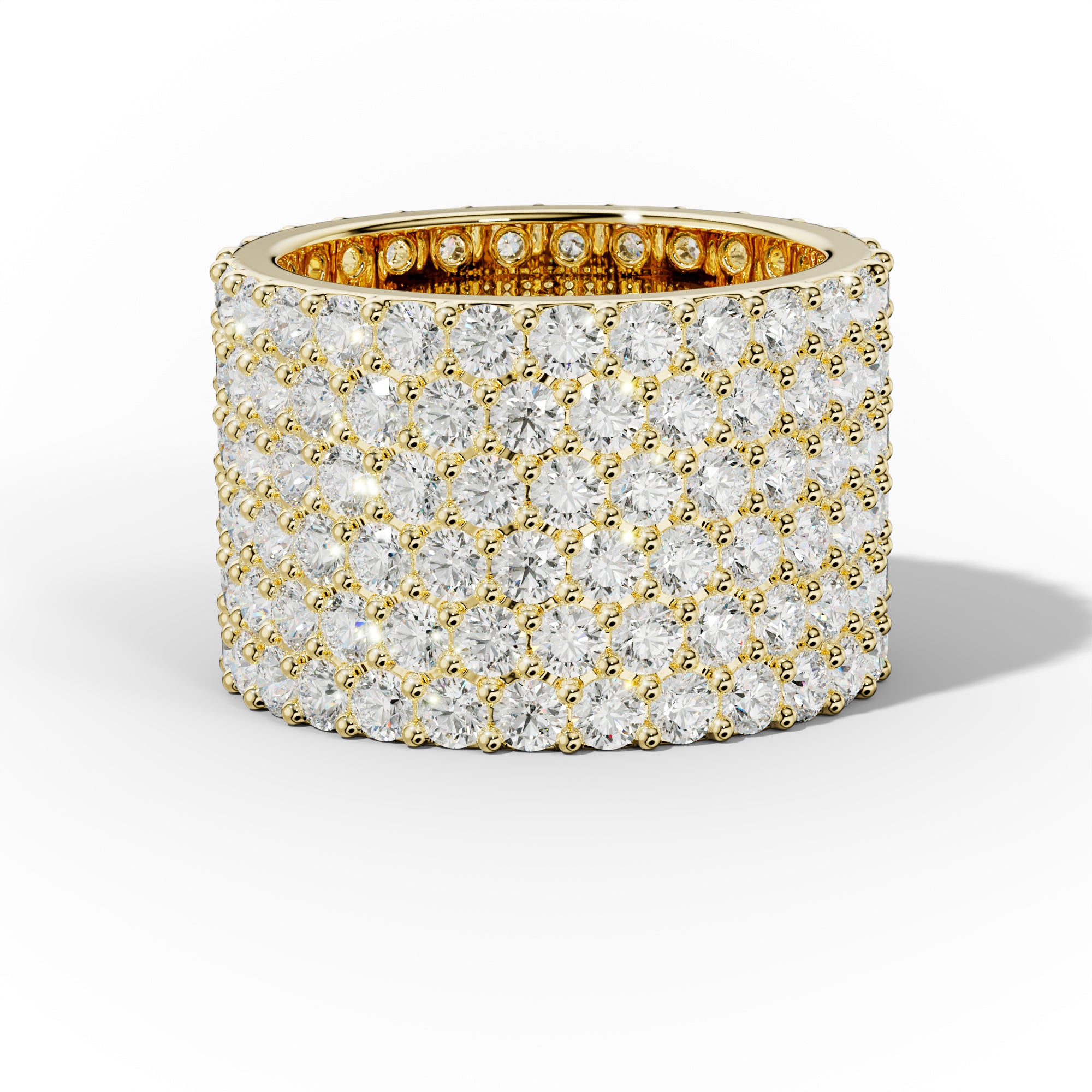 6 ct. Round Diamond Eternity Band 6 Row Wide Band