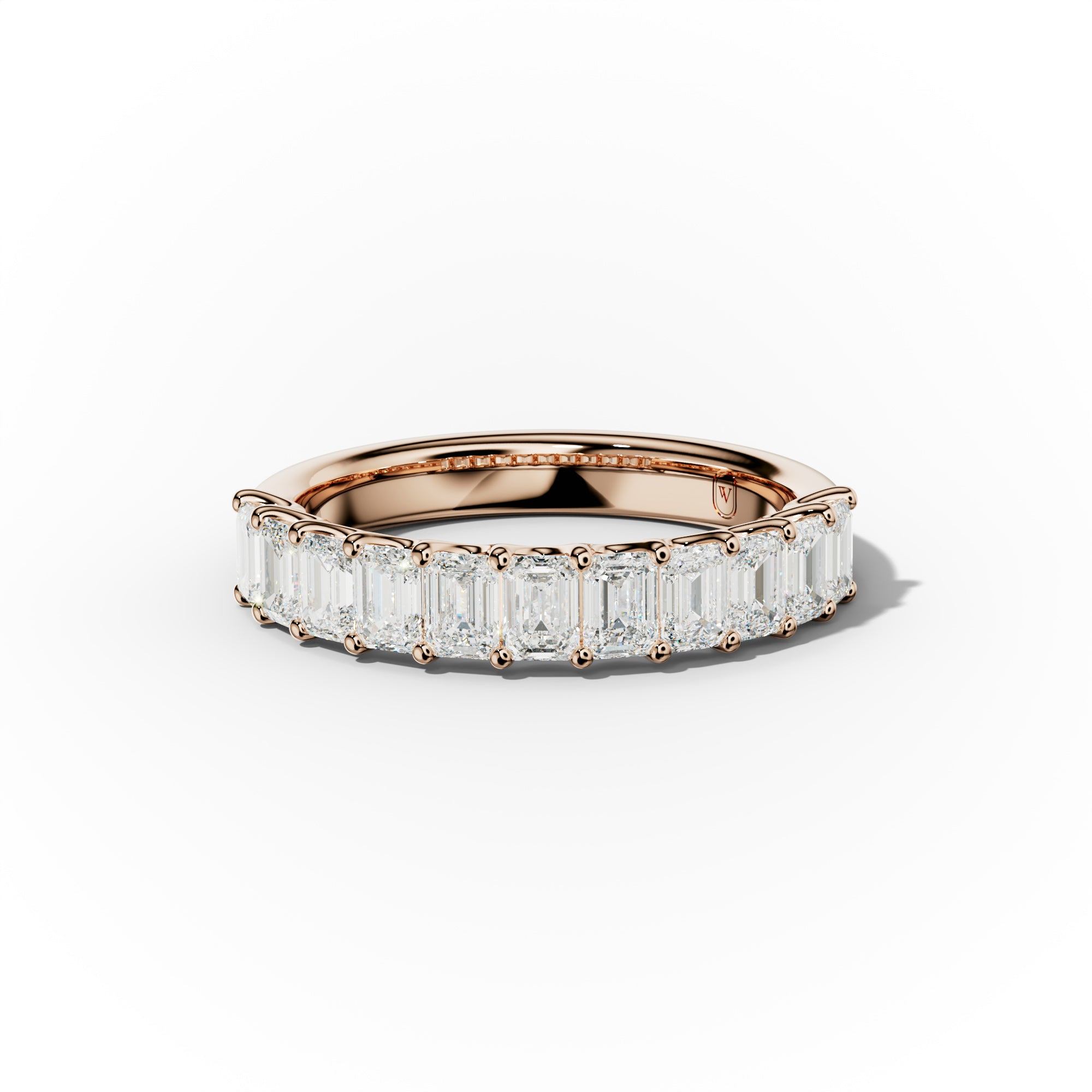 1.0 Carat Emerald Cut Diamond Anniversary Band