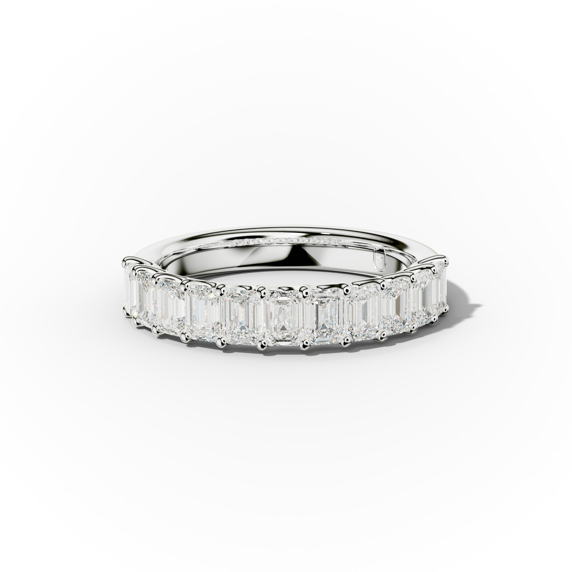 1.0 Carat Emerald Cut Diamond Anniversary Band