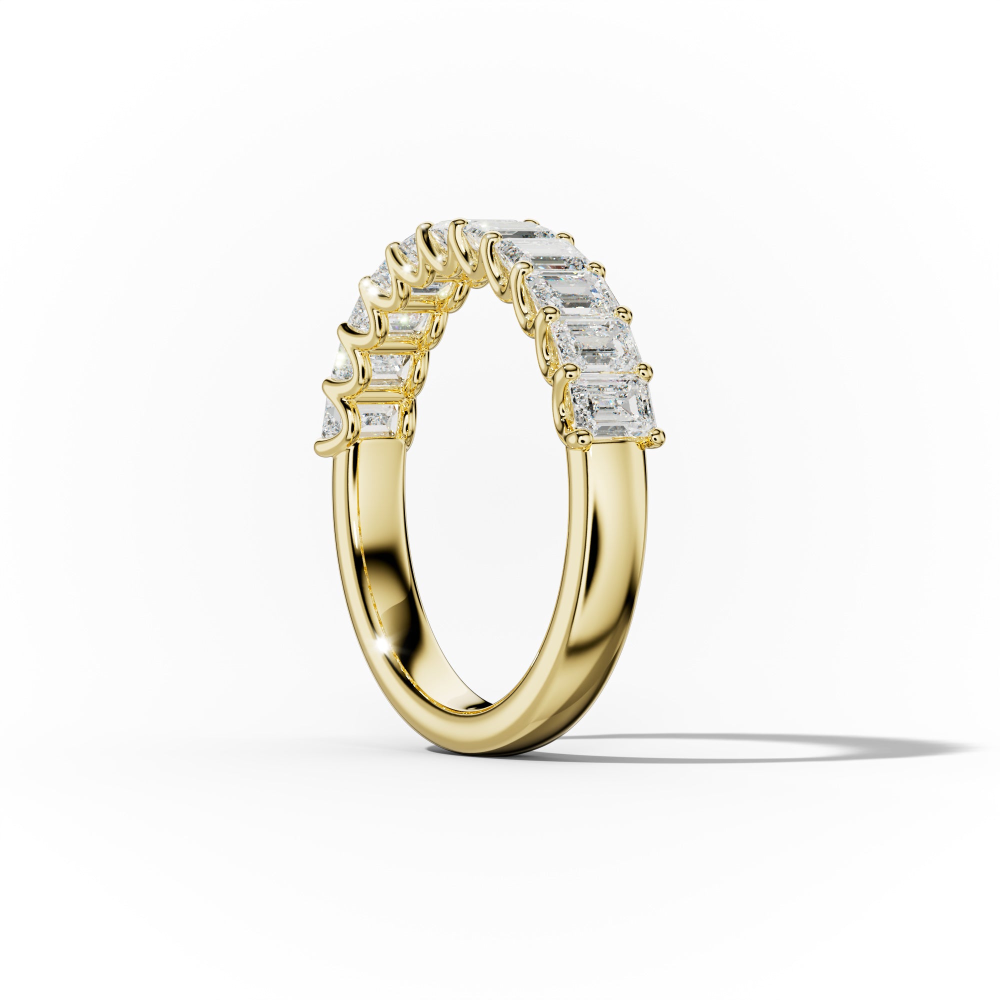 1.0 Carat Emerald Cut Diamond Anniversary Band