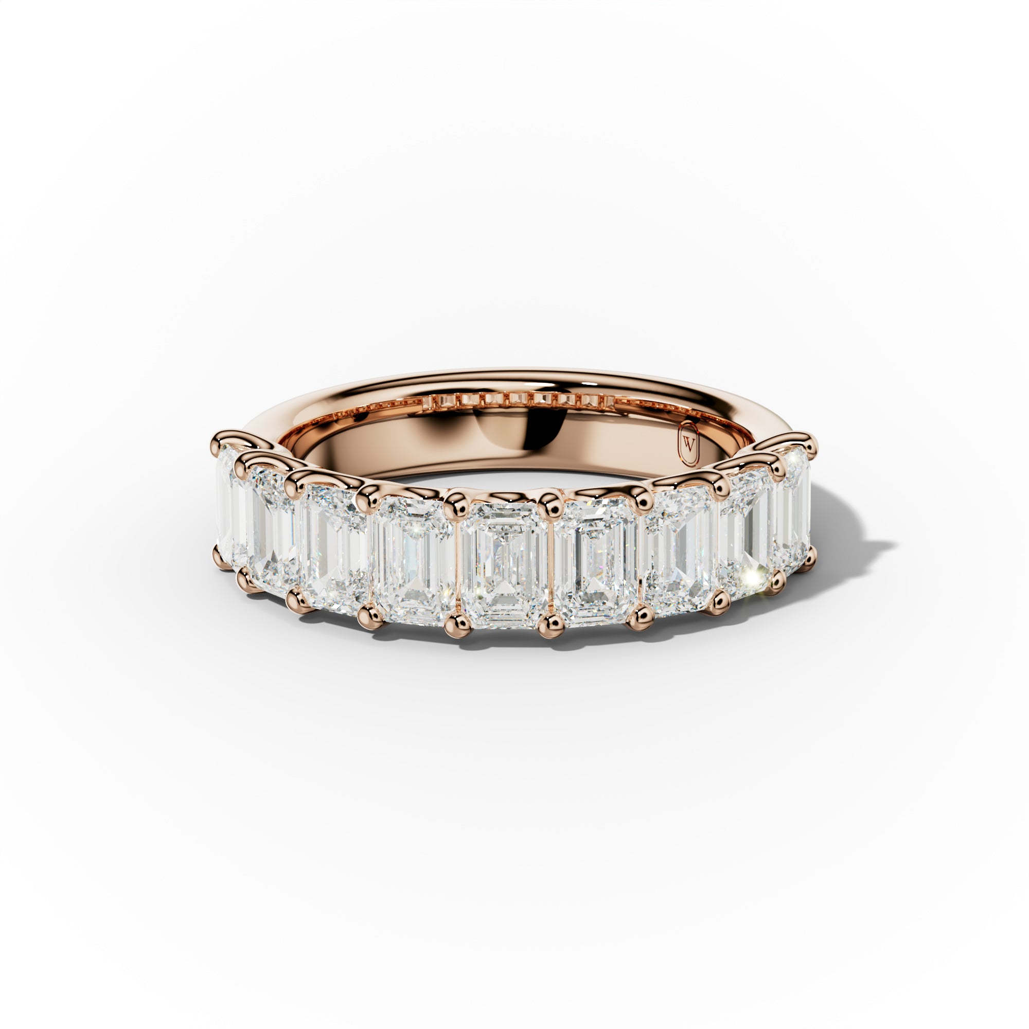 2.0 Carat Emerald Cut Diamond  Anniversary Band