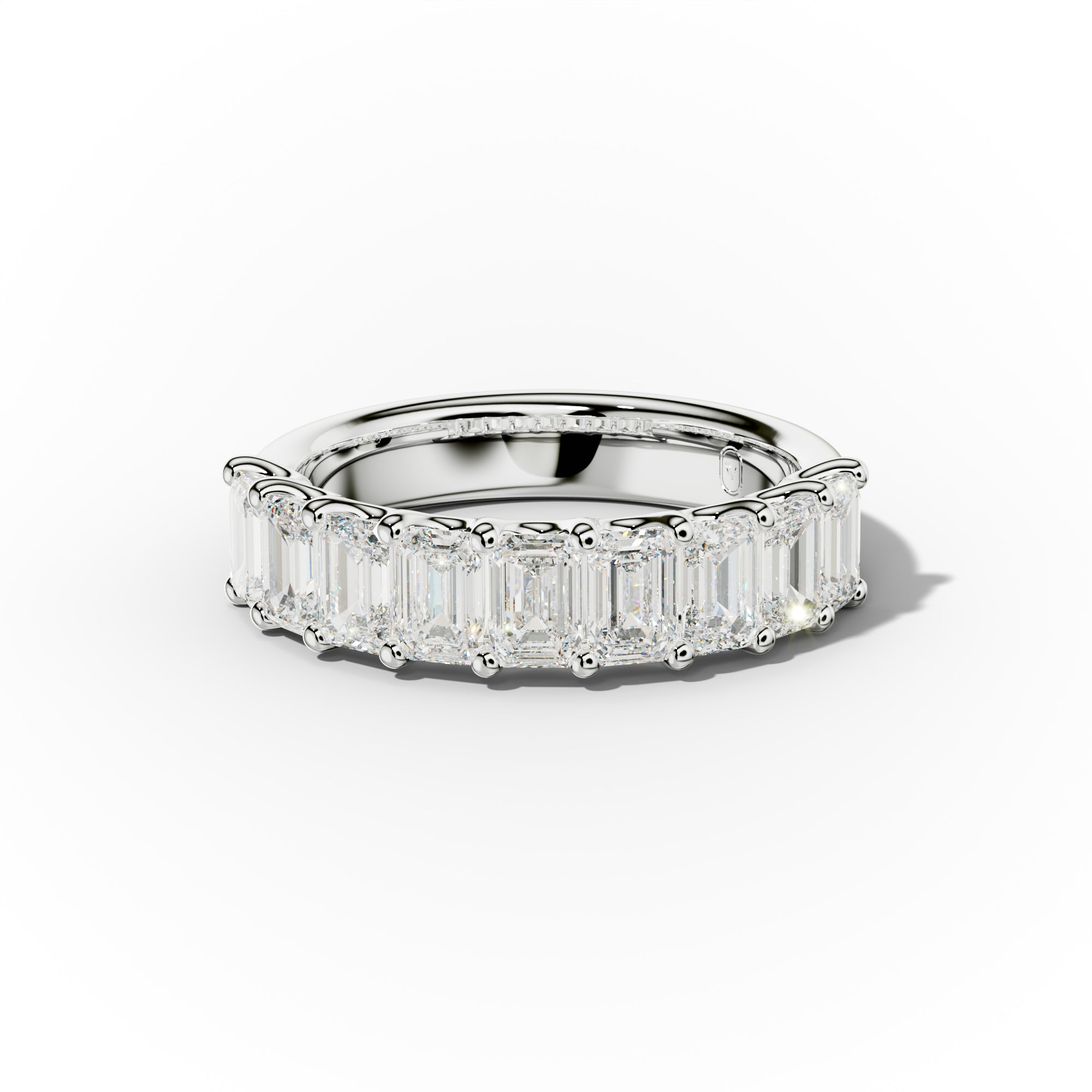 2.0 Carat Emerald Cut Diamond  Anniversary Band