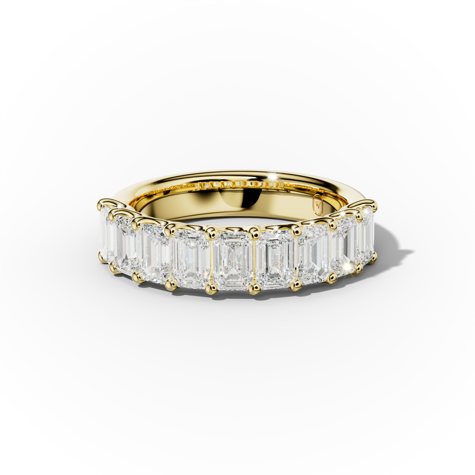 2.0 Carat Emerald Cut Diamond  Anniversary Band