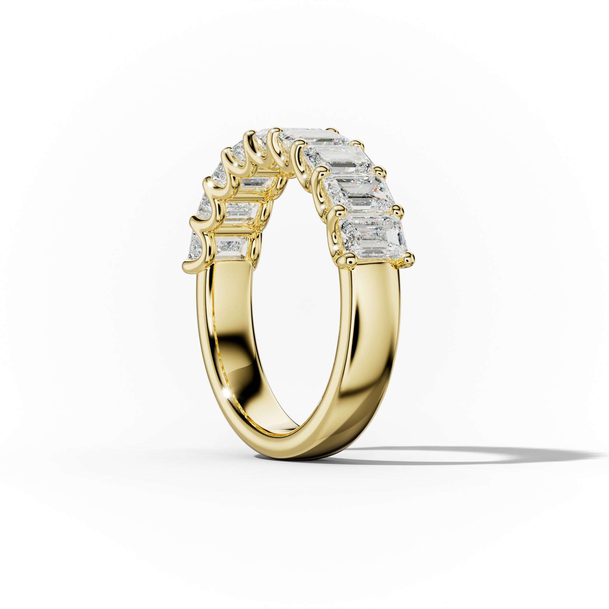2.0 Carat Emerald Cut Diamond  Anniversary Band