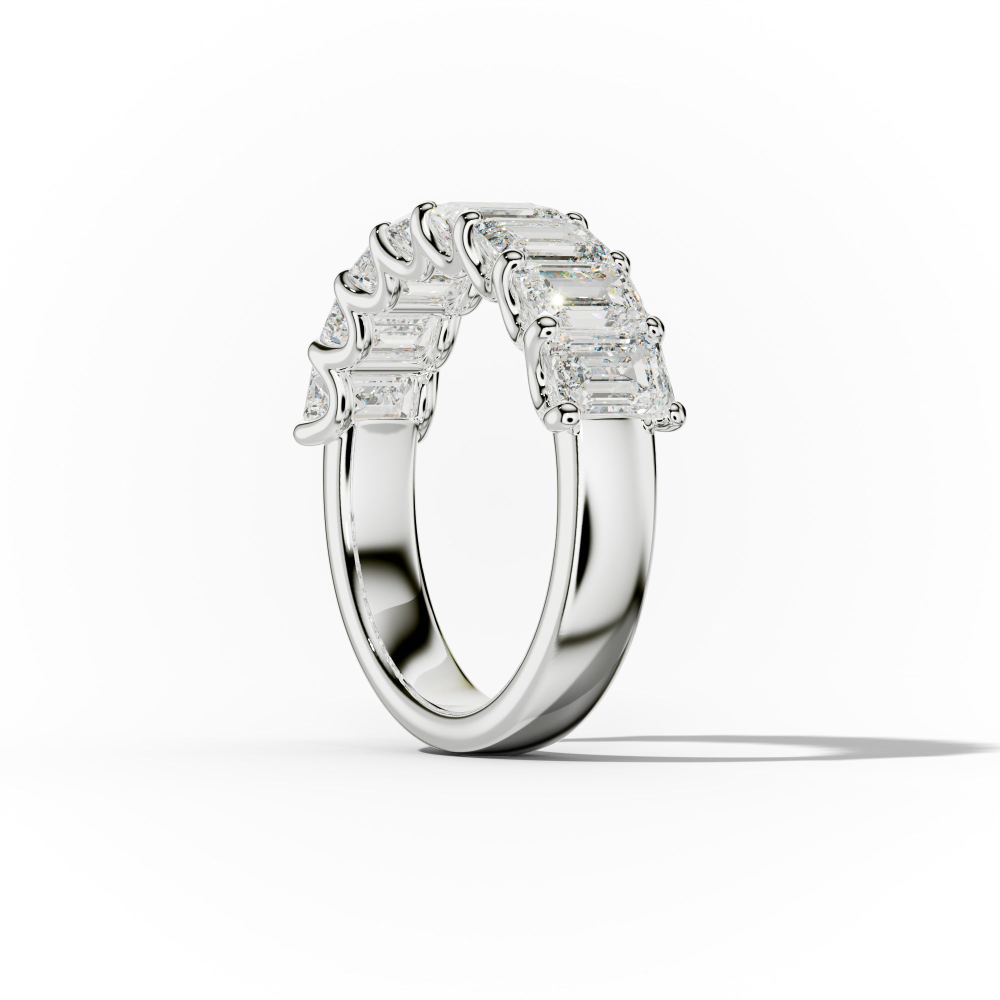 3.0 Carat Emerald Cut Diamond Anniversary Band