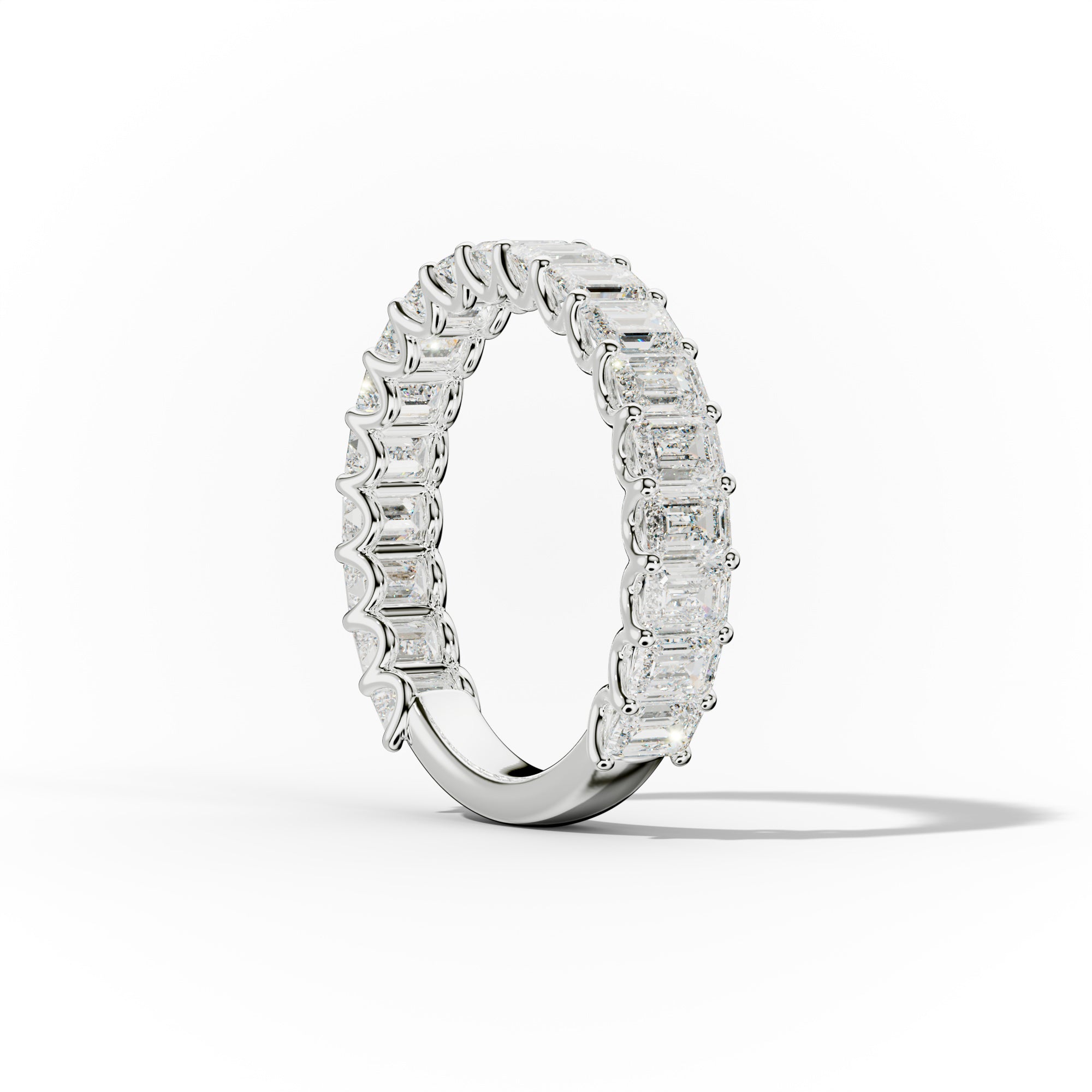 3.0 Carat Emerald Cut Diamond Anniversary Band
