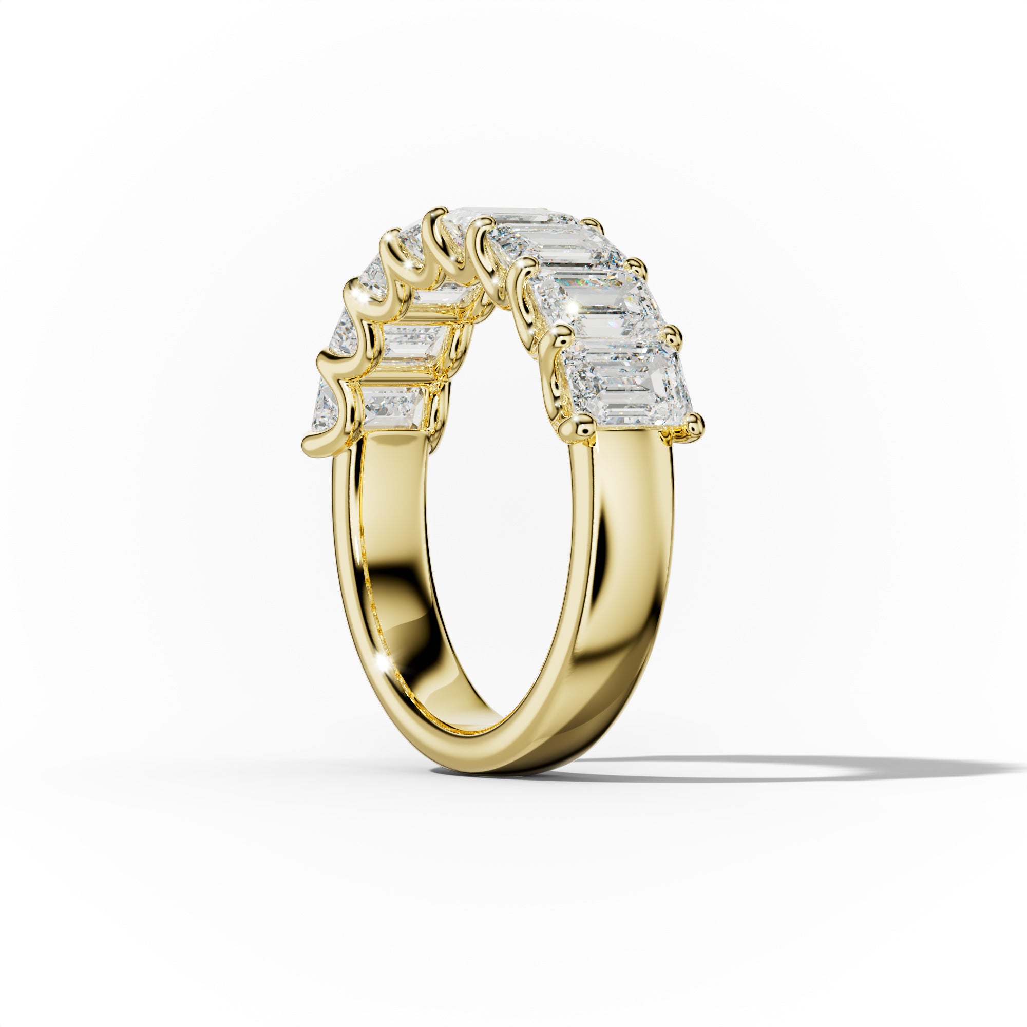 3.0 Carat Emerald Cut Diamond Anniversary Band