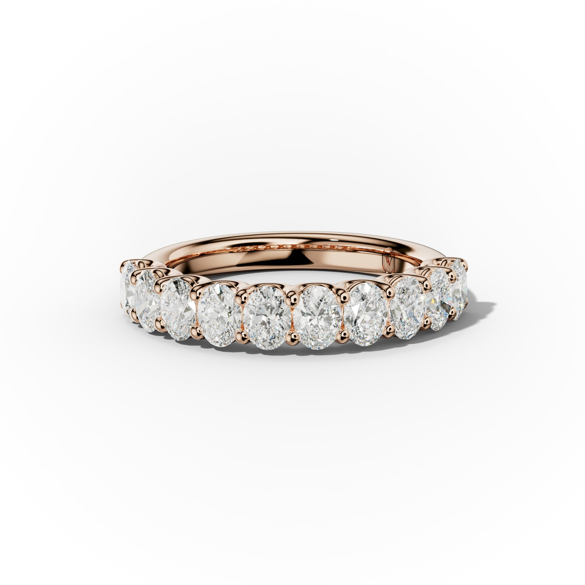 1.0 Carat Oval Cut Diamond Anniversary Band