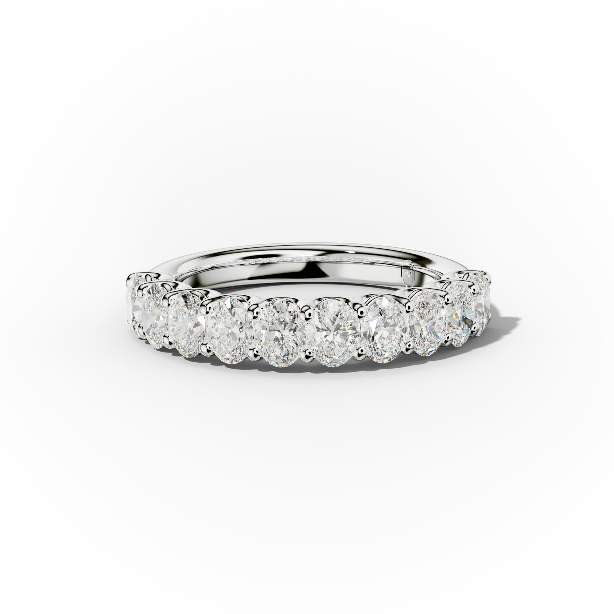 1.0 Carat Oval Cut Diamond Anniversary Band