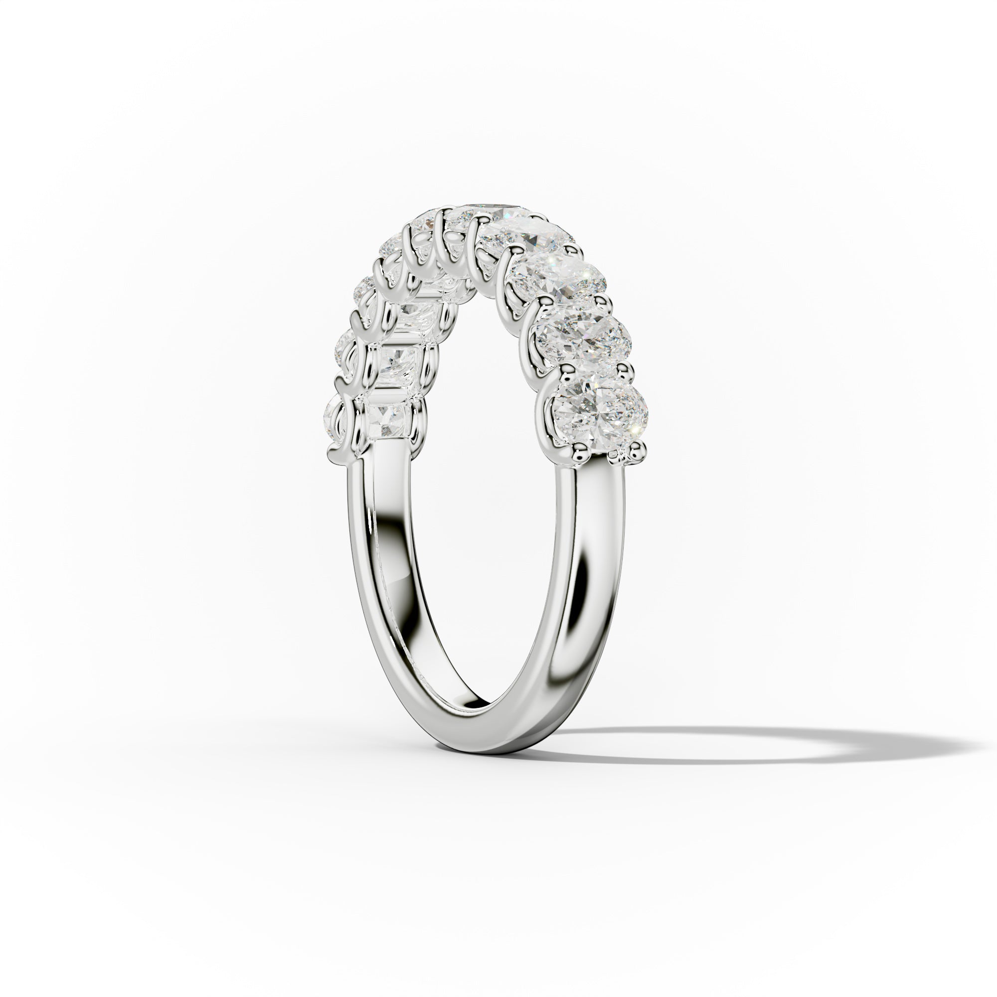 1.0 Carat Oval Cut Diamond Anniversary Band
