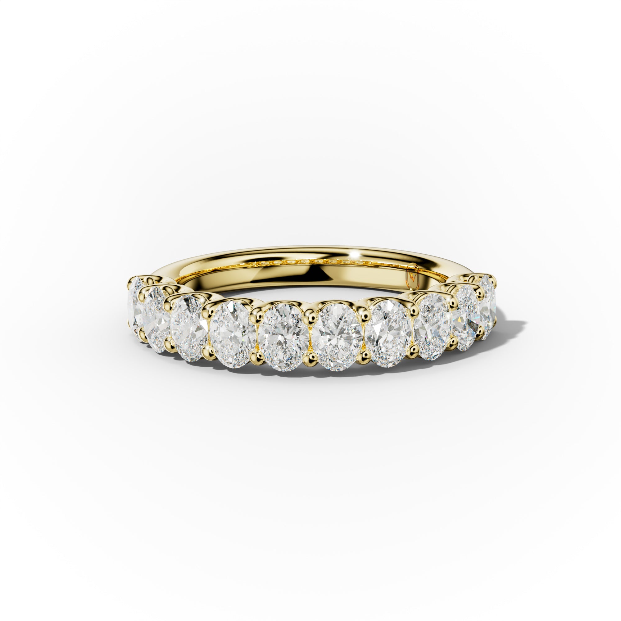 1.0 Carat Oval Cut Diamond Anniversary Band