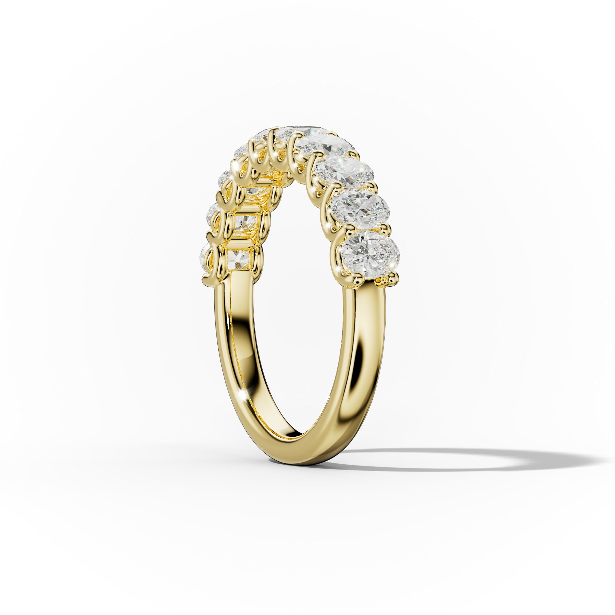 1.0 Carat Oval Cut Diamond Anniversary Band