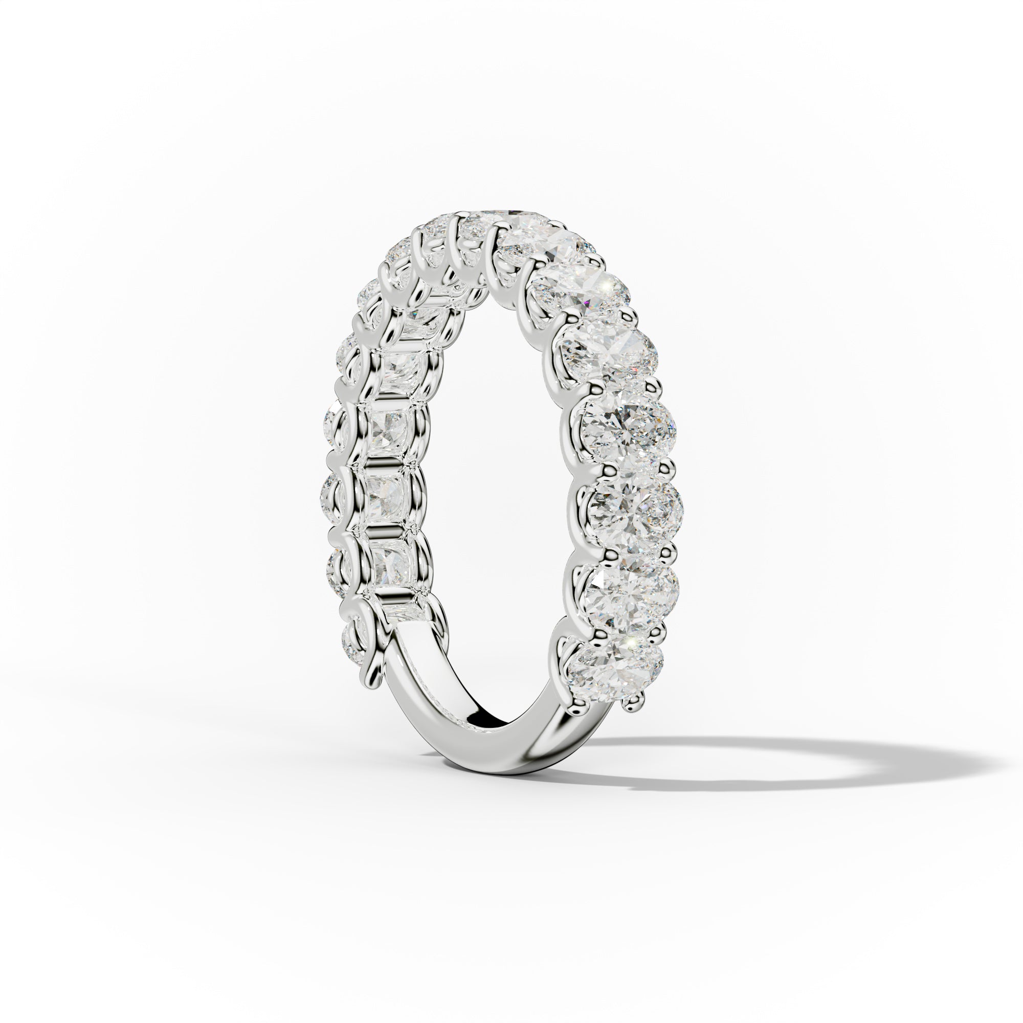 2.0 Carat Oval Diamond Anniversary Band